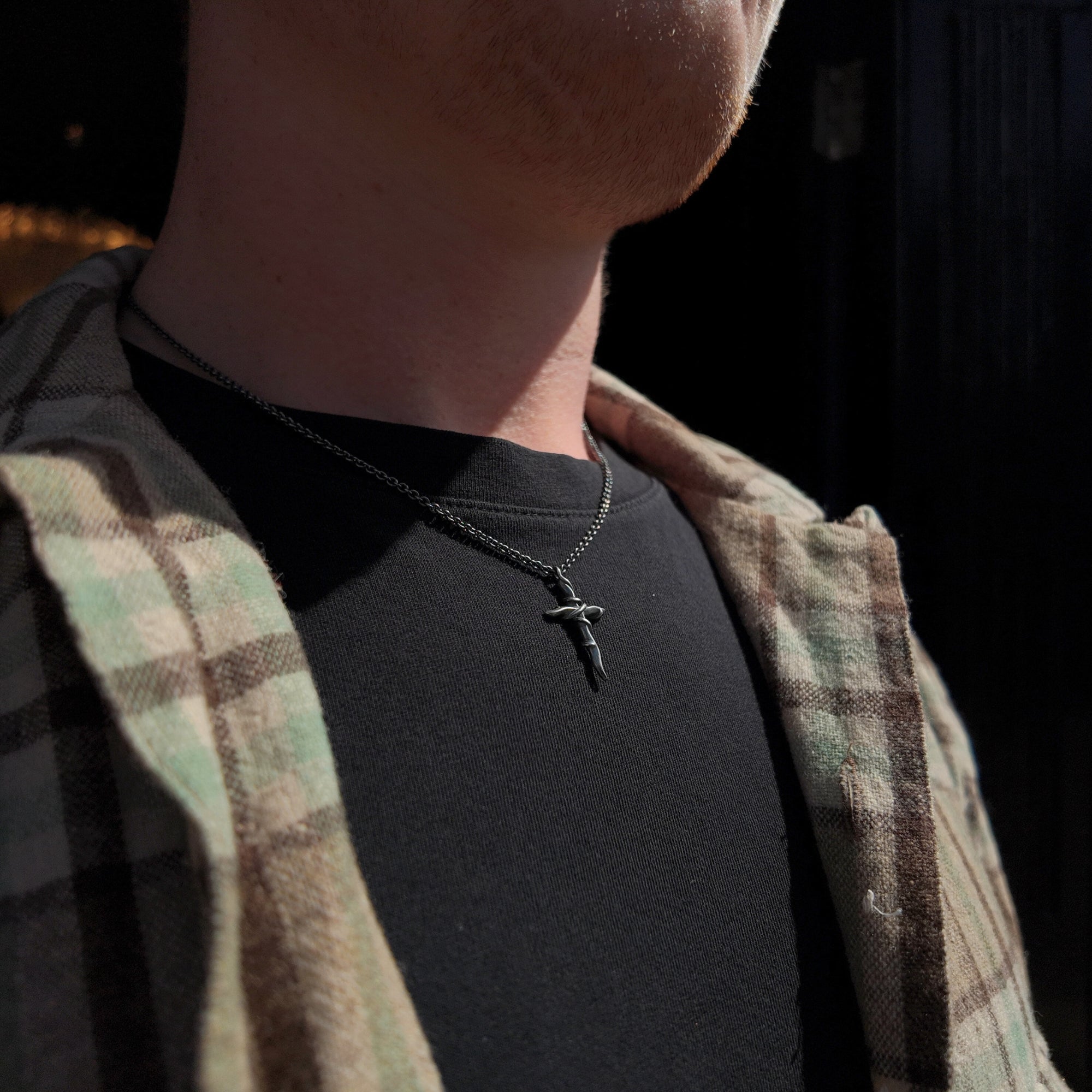 Entwine Silver Small Cross Necklace