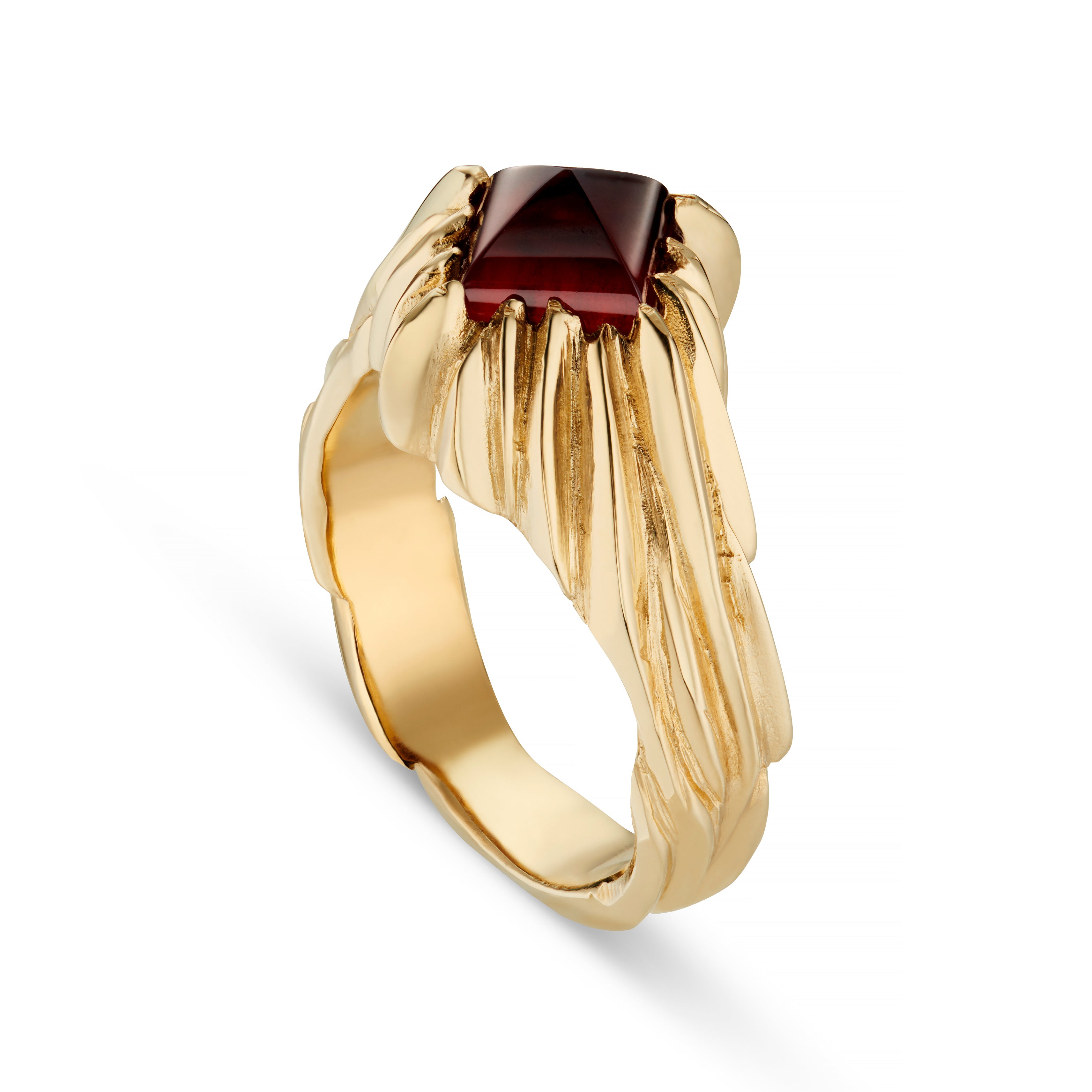 Forest 9ct Gold Garnet Ring