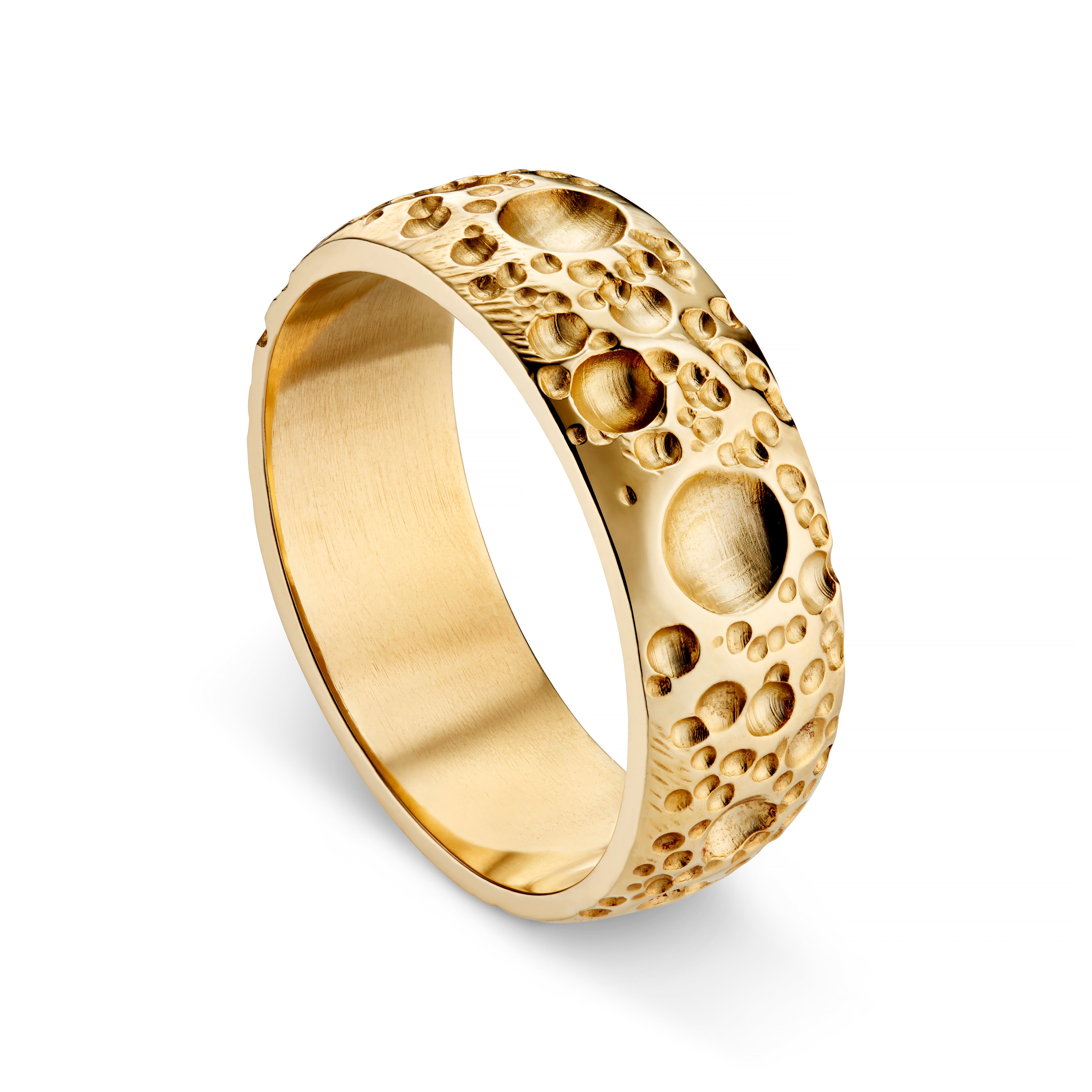Moon 9ct Yellow Gold 6mm Ring
