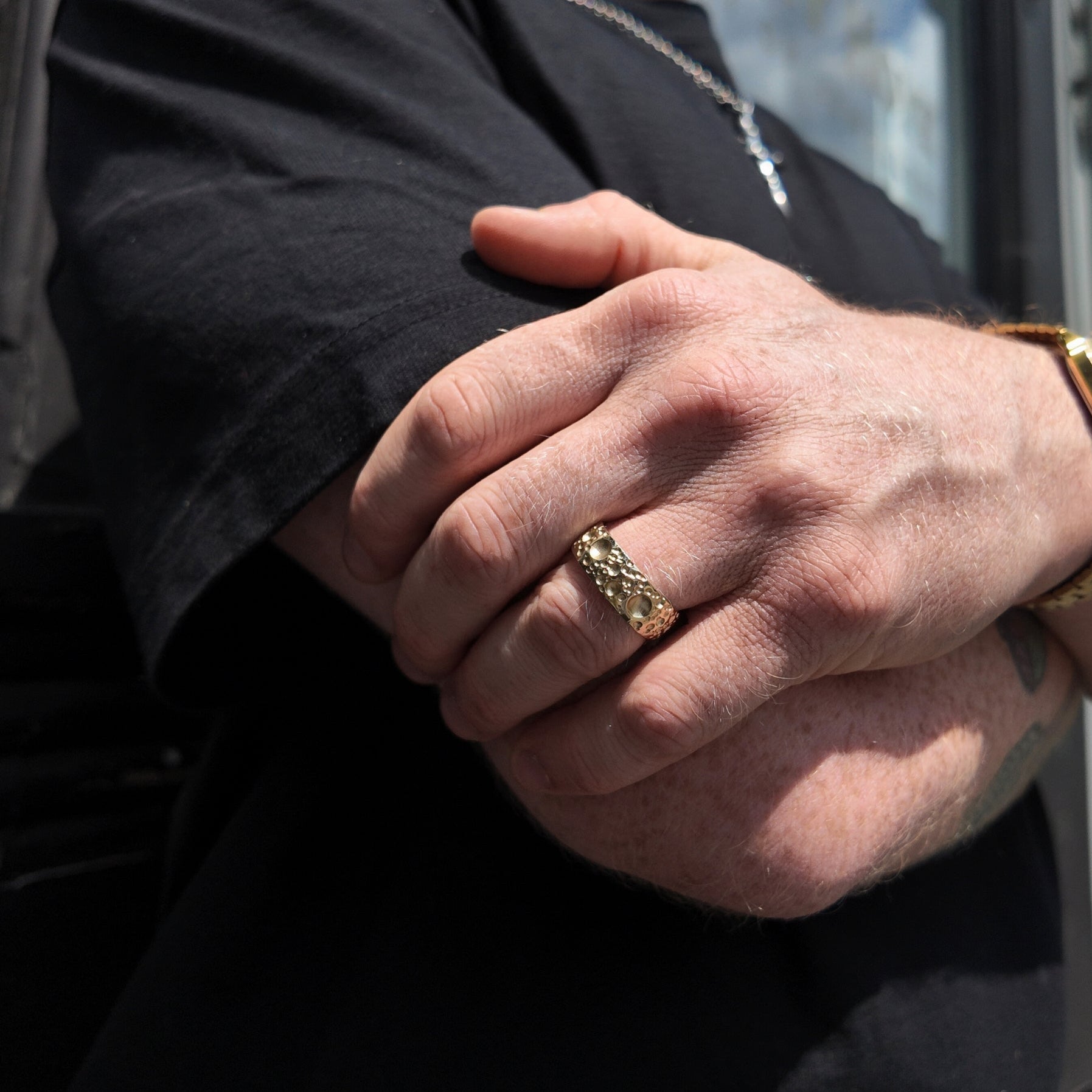 Moon 9ct Yellow Gold 6mm Ring