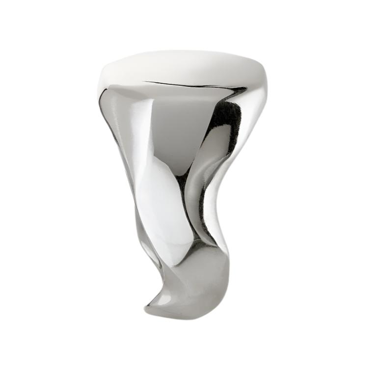 Carved Large Silver Signet Ring