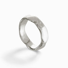 Carved Silver medium 6mm Ring