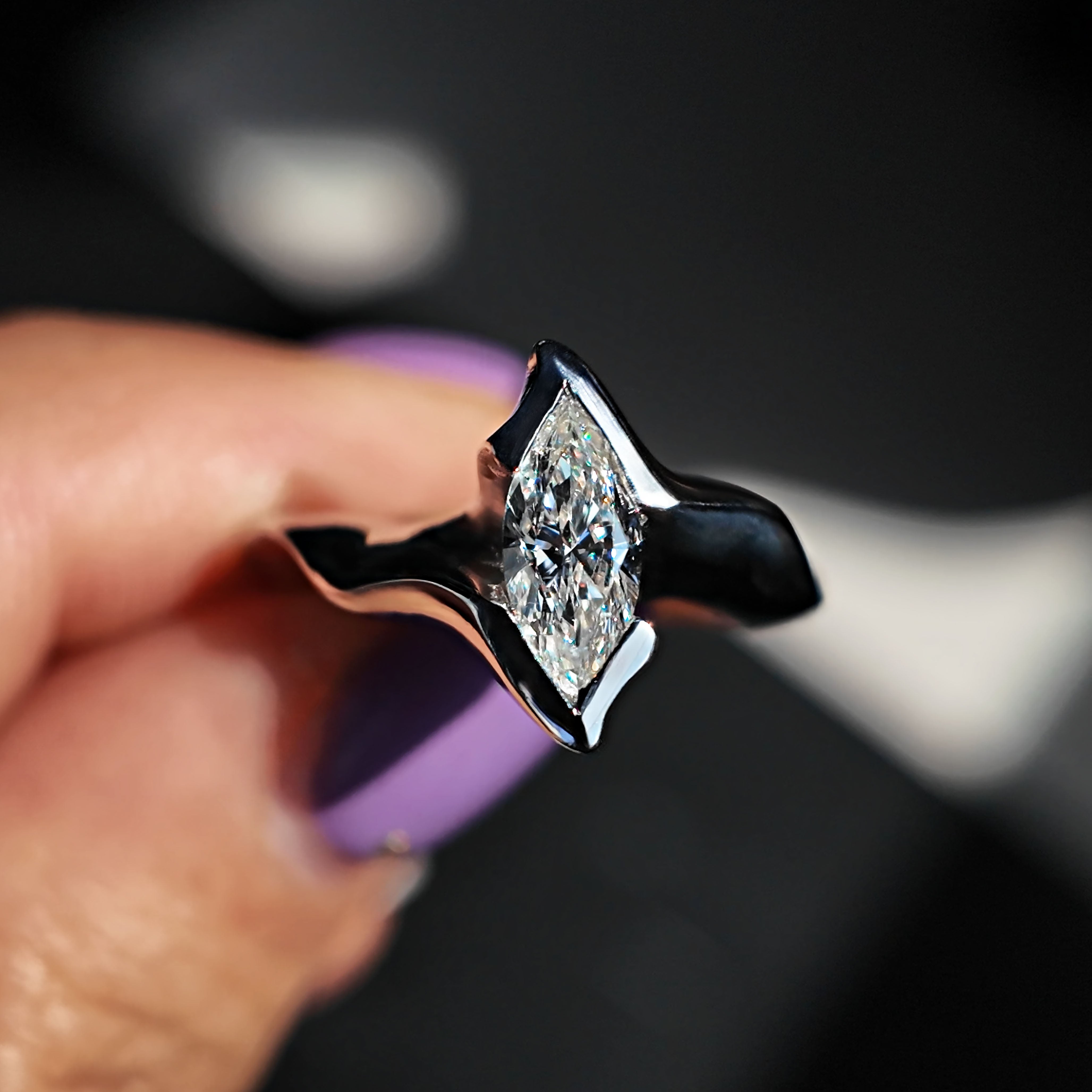 Electra Platinum 0.60ct Marquise Diamond Ring