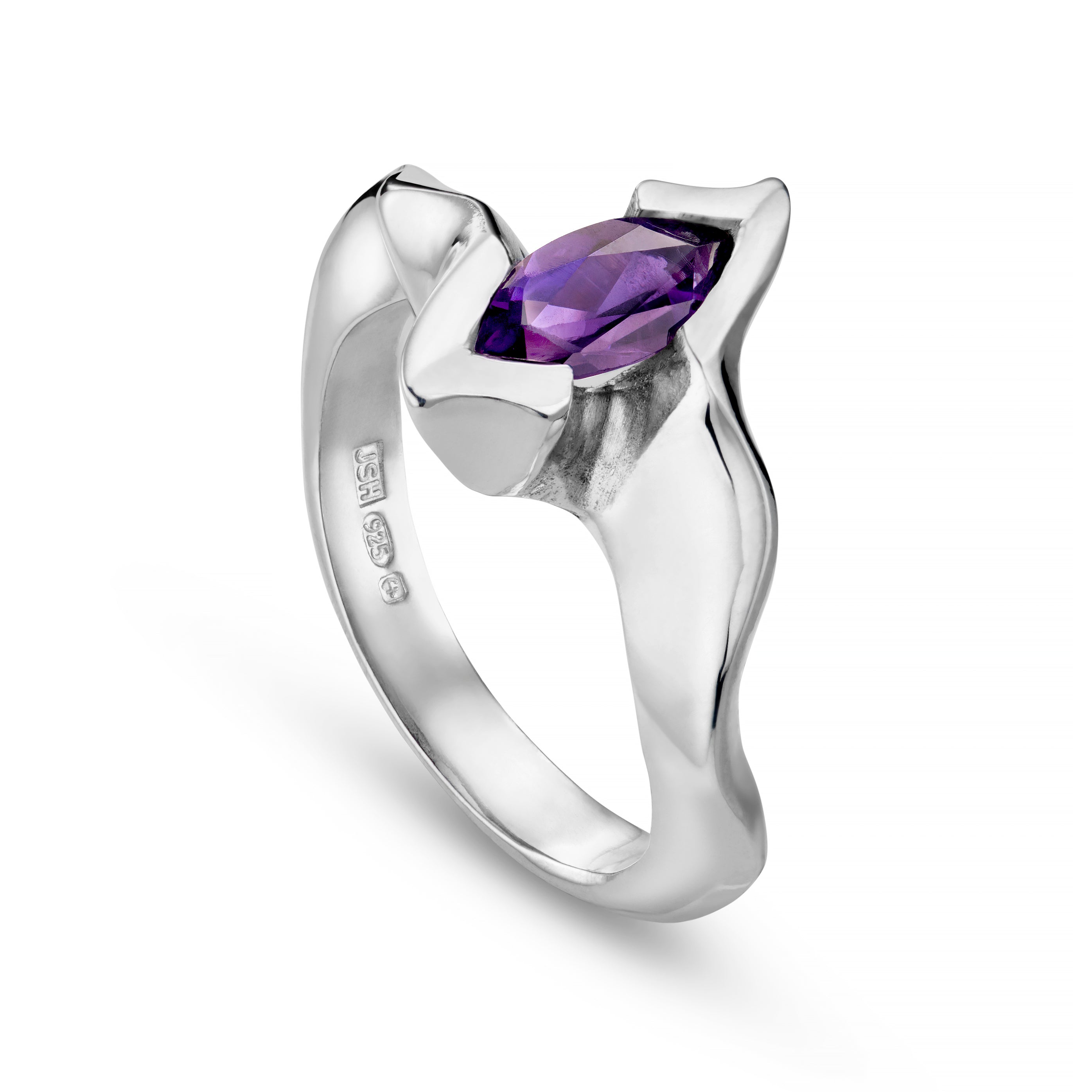 Electra Silver Marquise Gemstone Ring