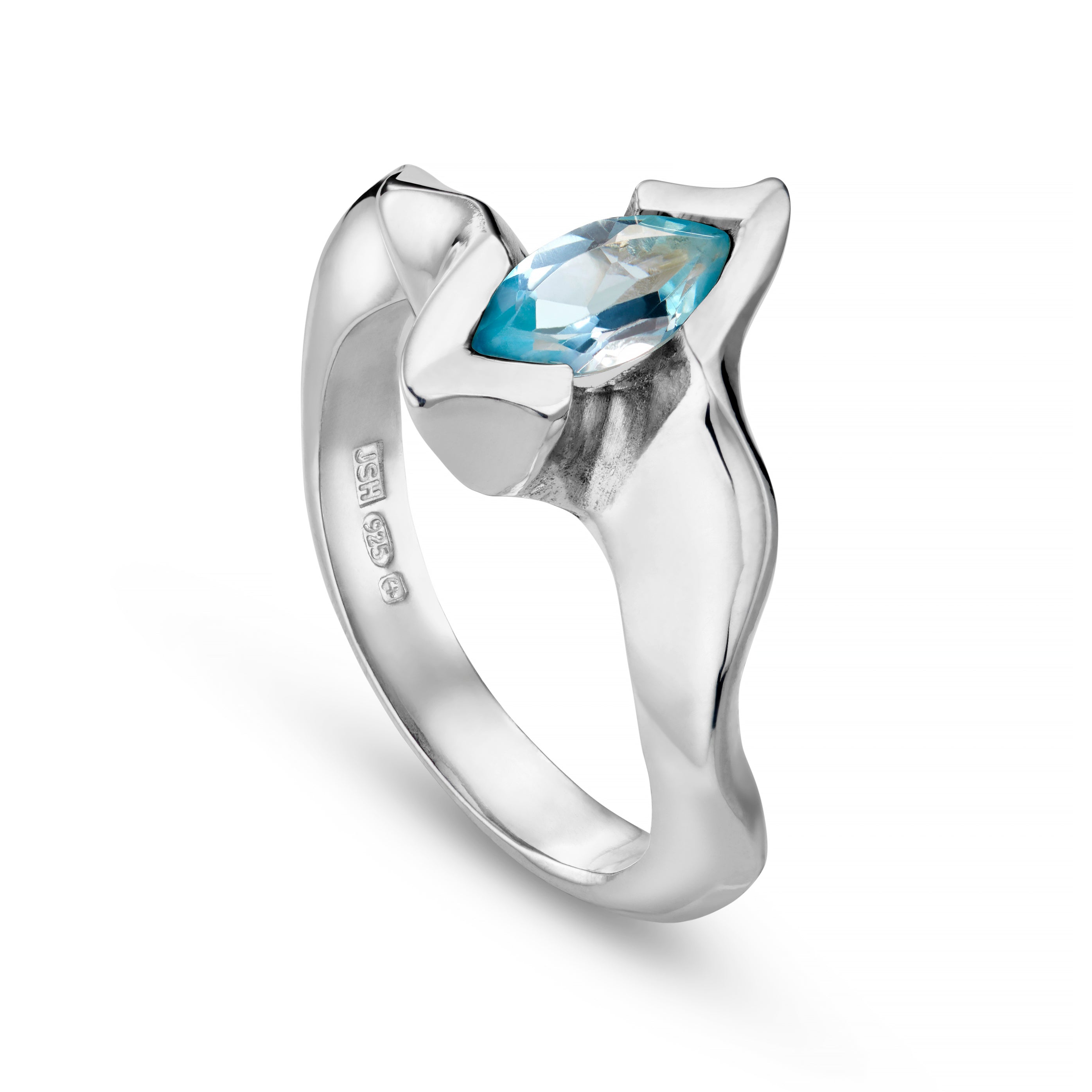 Electra Silver Marquise Gemstone Ring