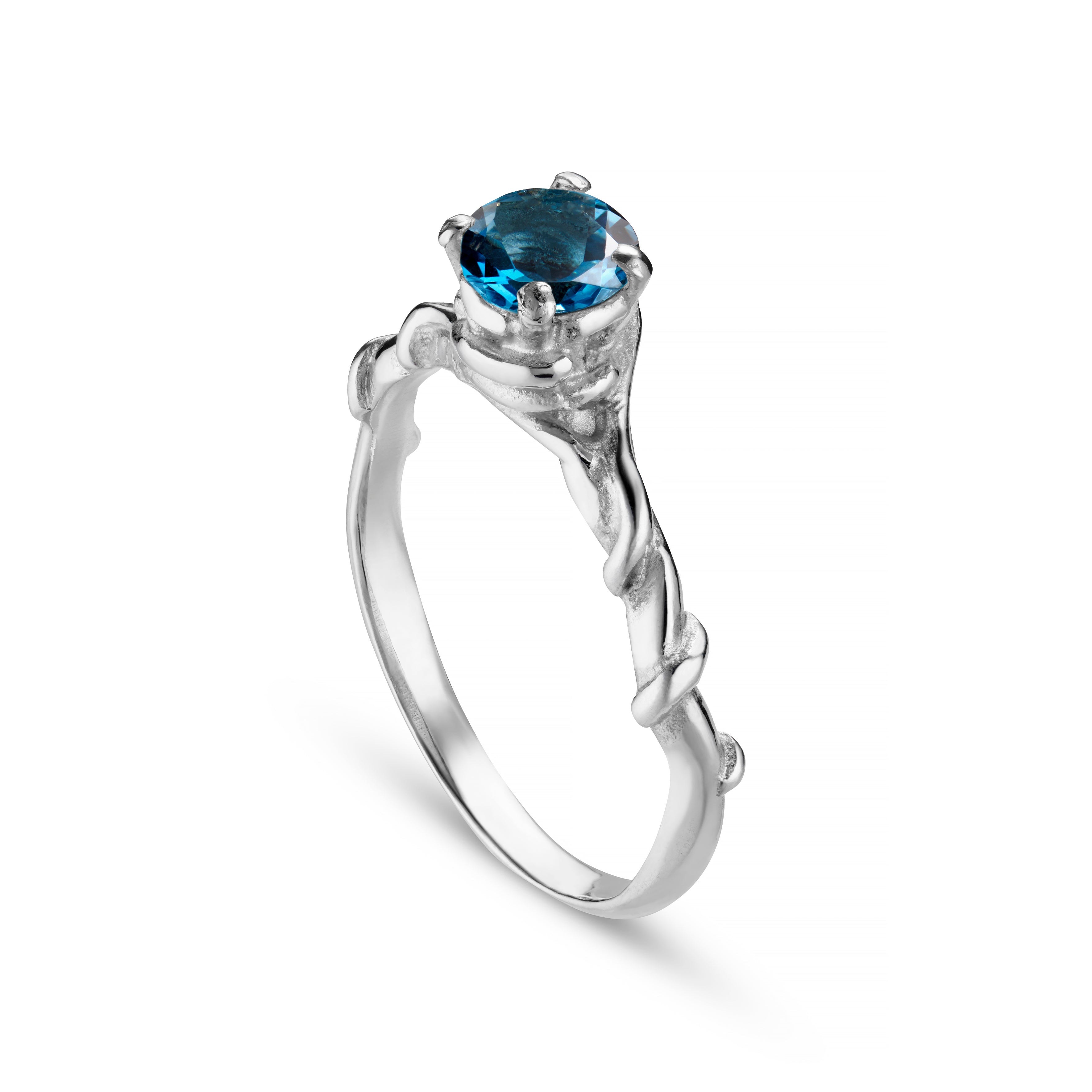 Entwine Silver Gemstone Ring