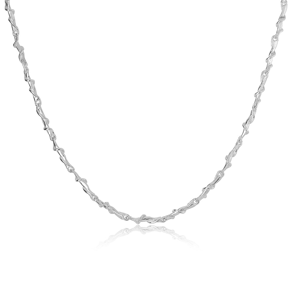 Entwine silver necklace