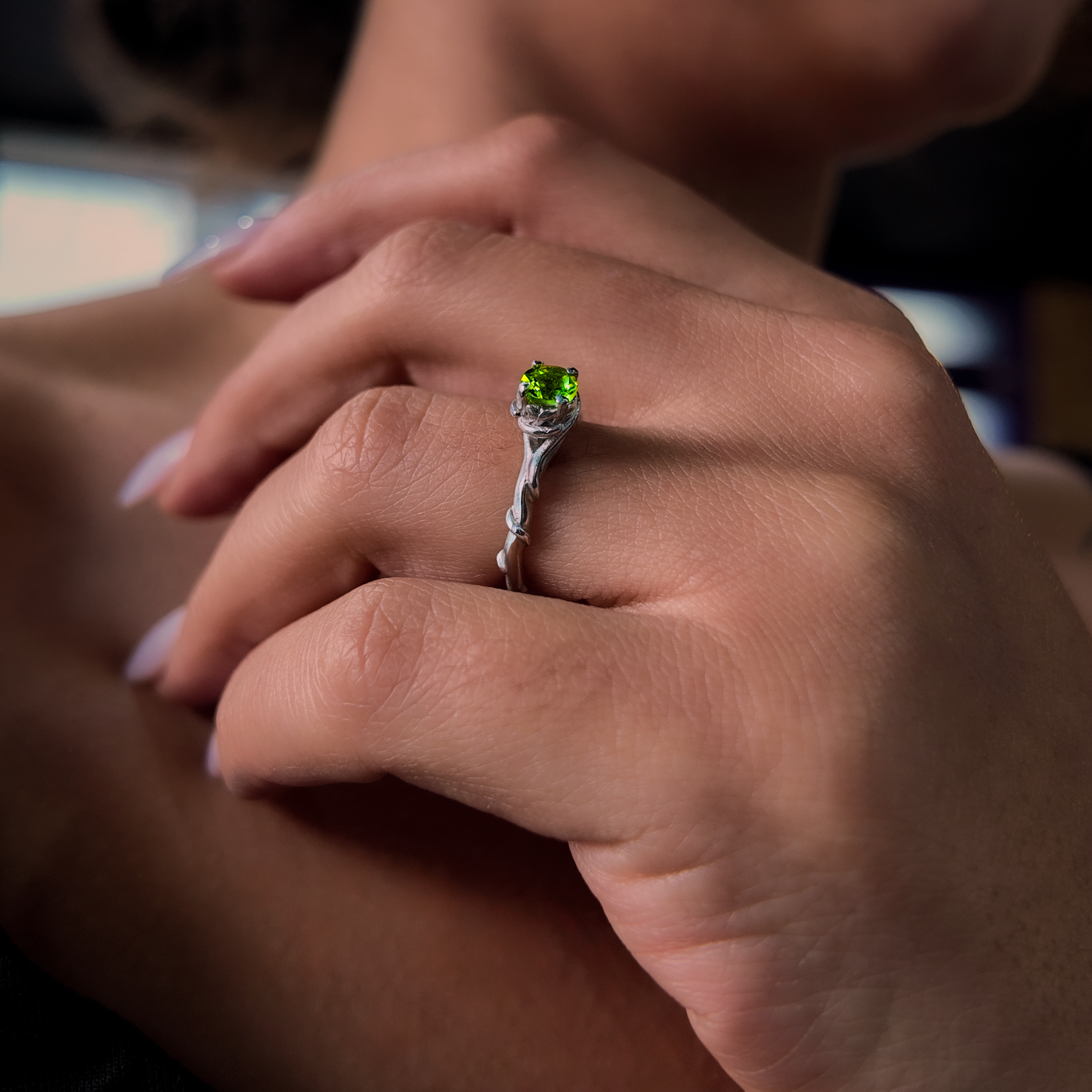 Entwine Silver Gemstone Ring