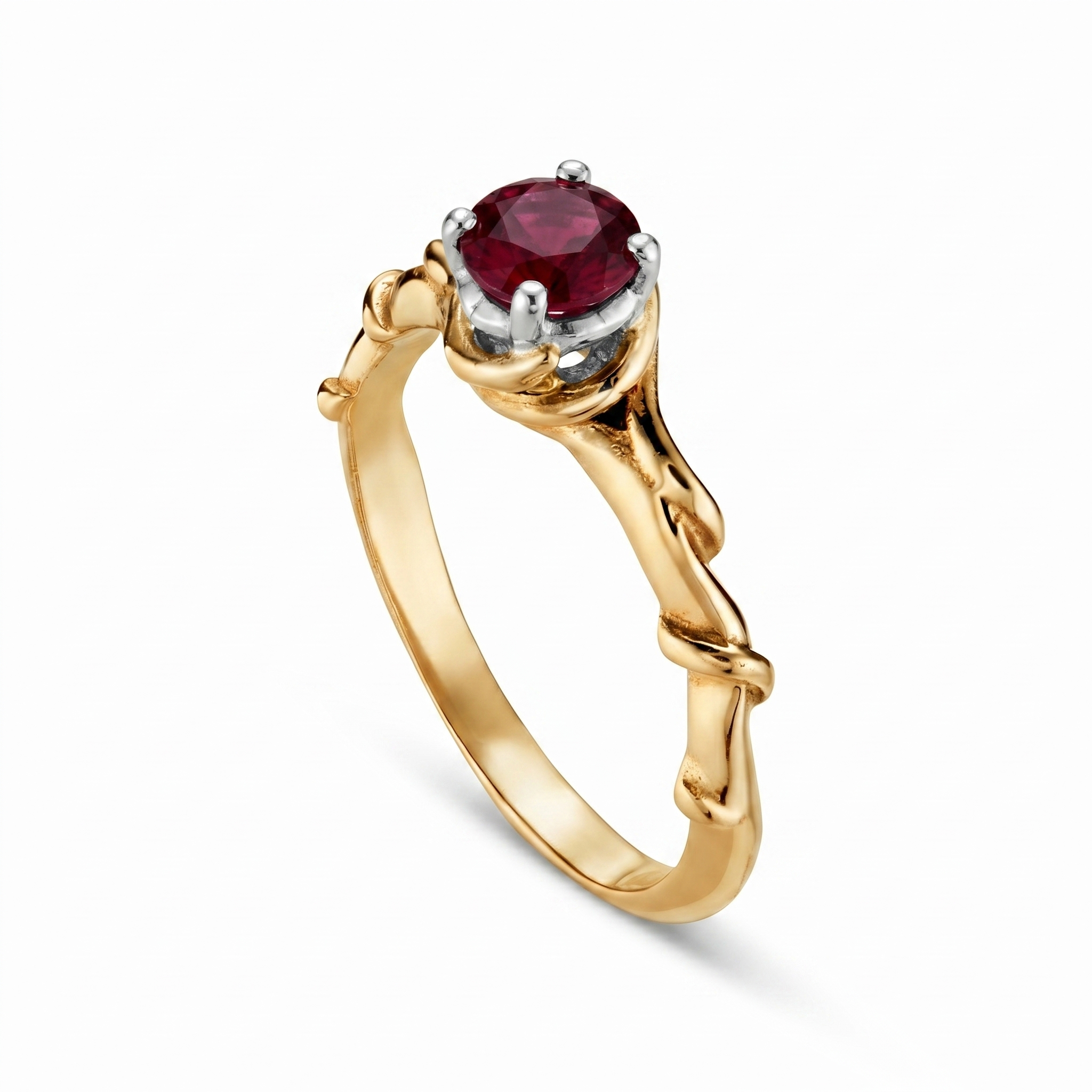 Entwine 18ct Yellow Gold 0.50ct Ruby Solitaire