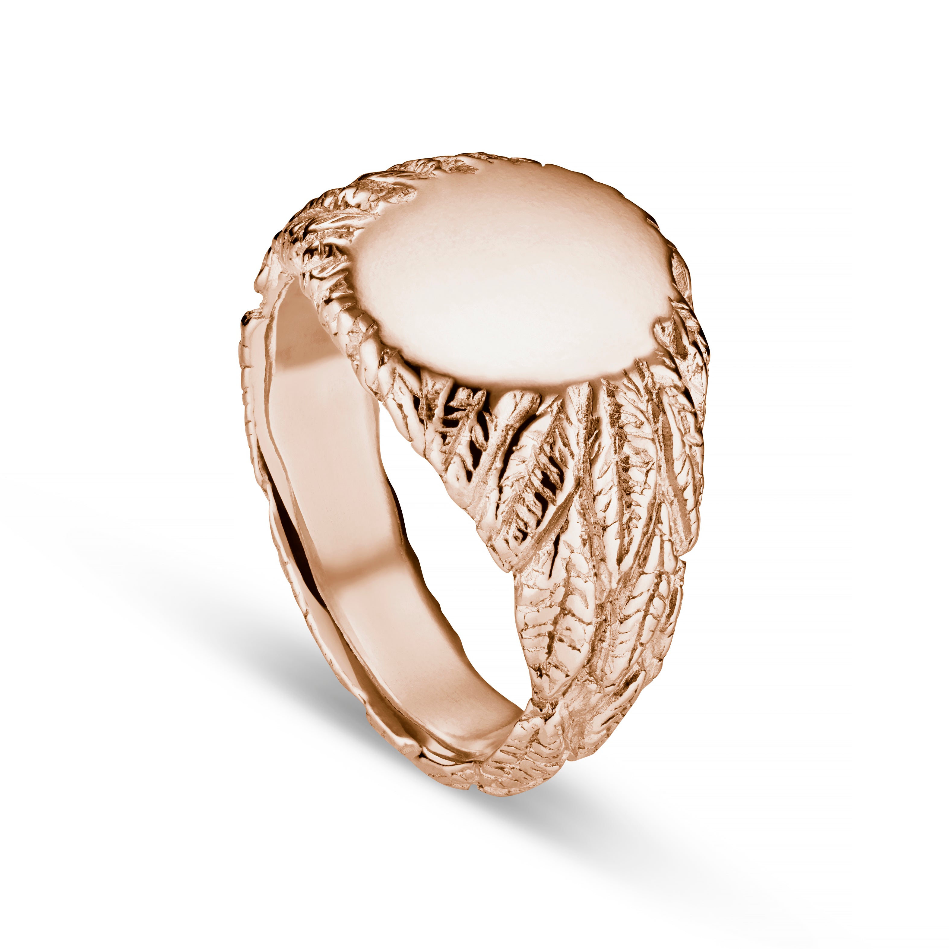 Feather 9ct Gold Signet Ring