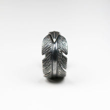 Feather Silver Wide Ring