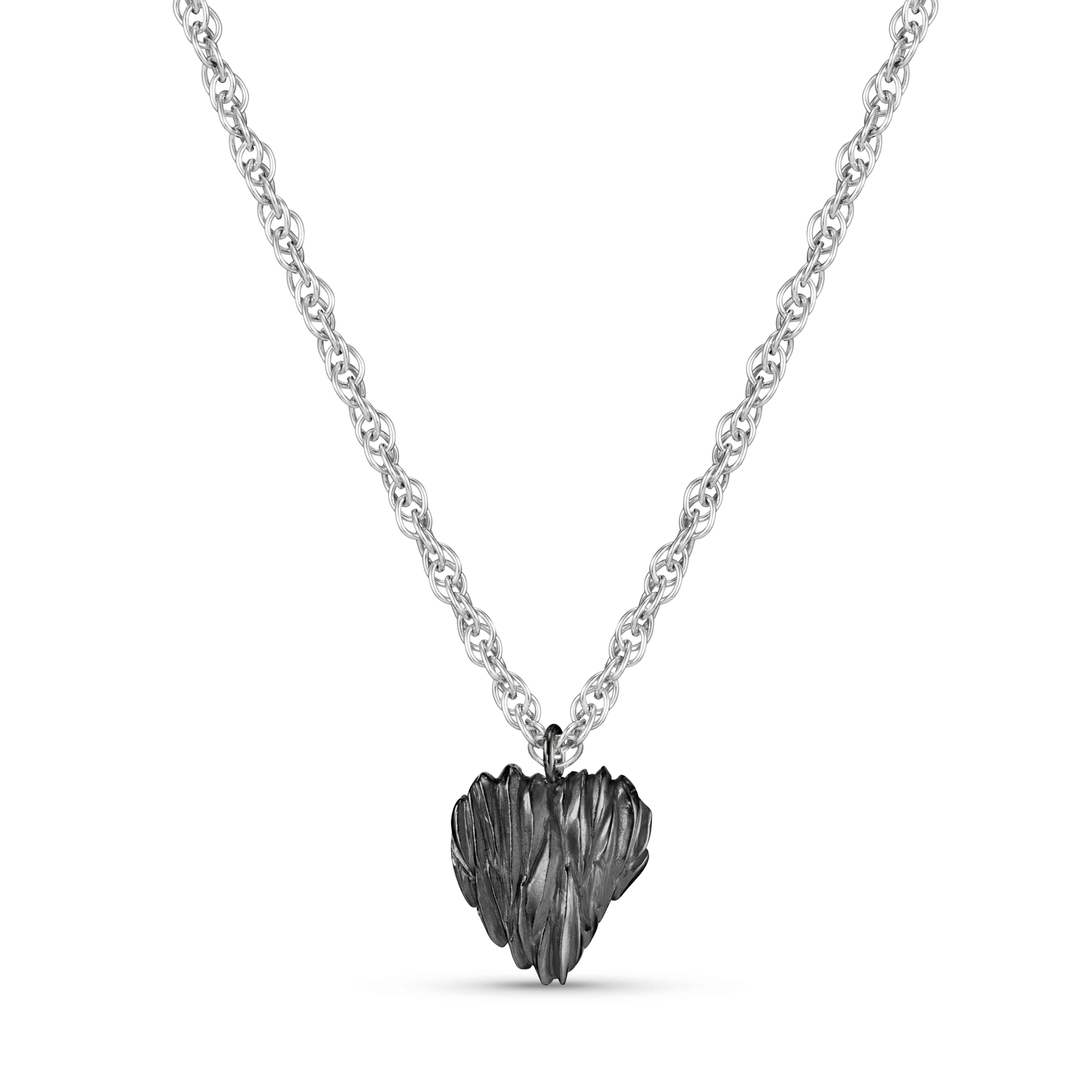 Forest Silver Heart Necklace