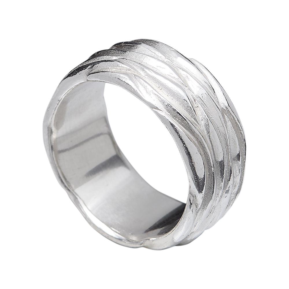 Forest Silver 10mm Ring
