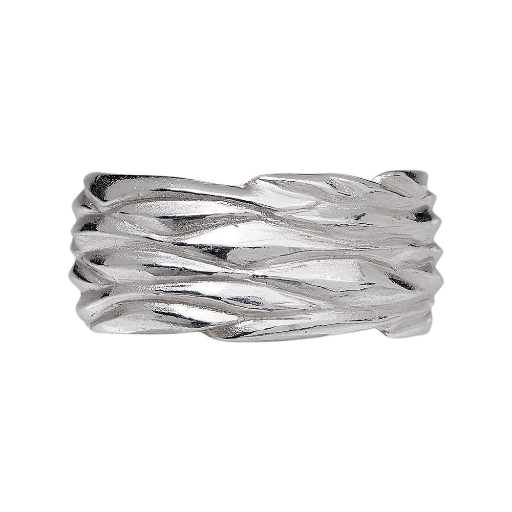 Forest Silver 10mm Ring
