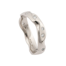 Carved 18ct White Gold Diamond Eternity Ring