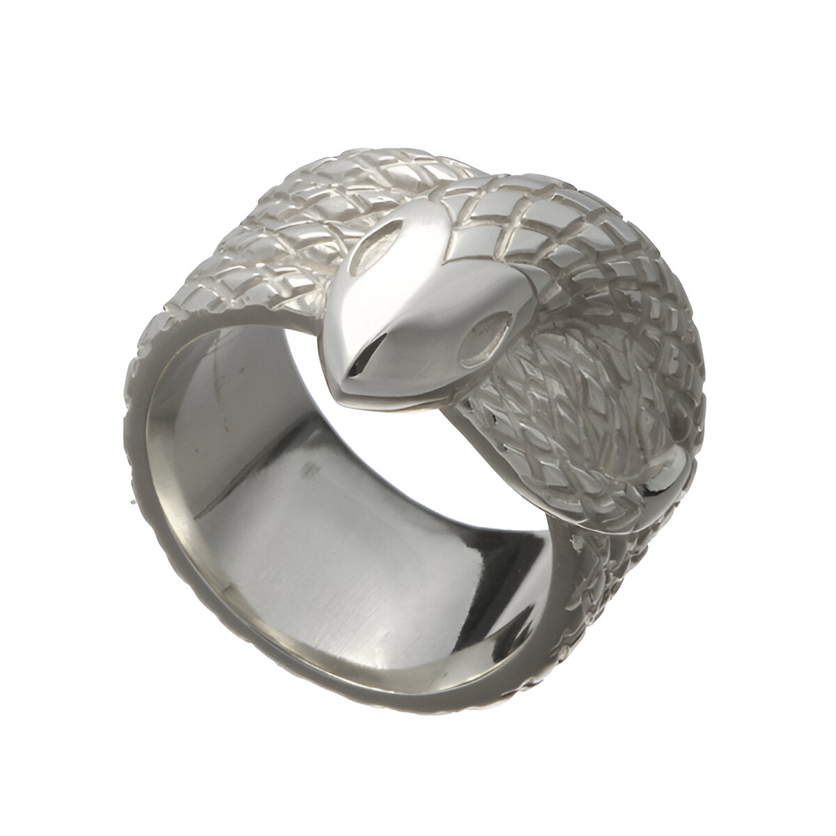 A tribute to the old school snake rings popular in the 1970's. Handmade by Jeremy Hoye in solid silver.