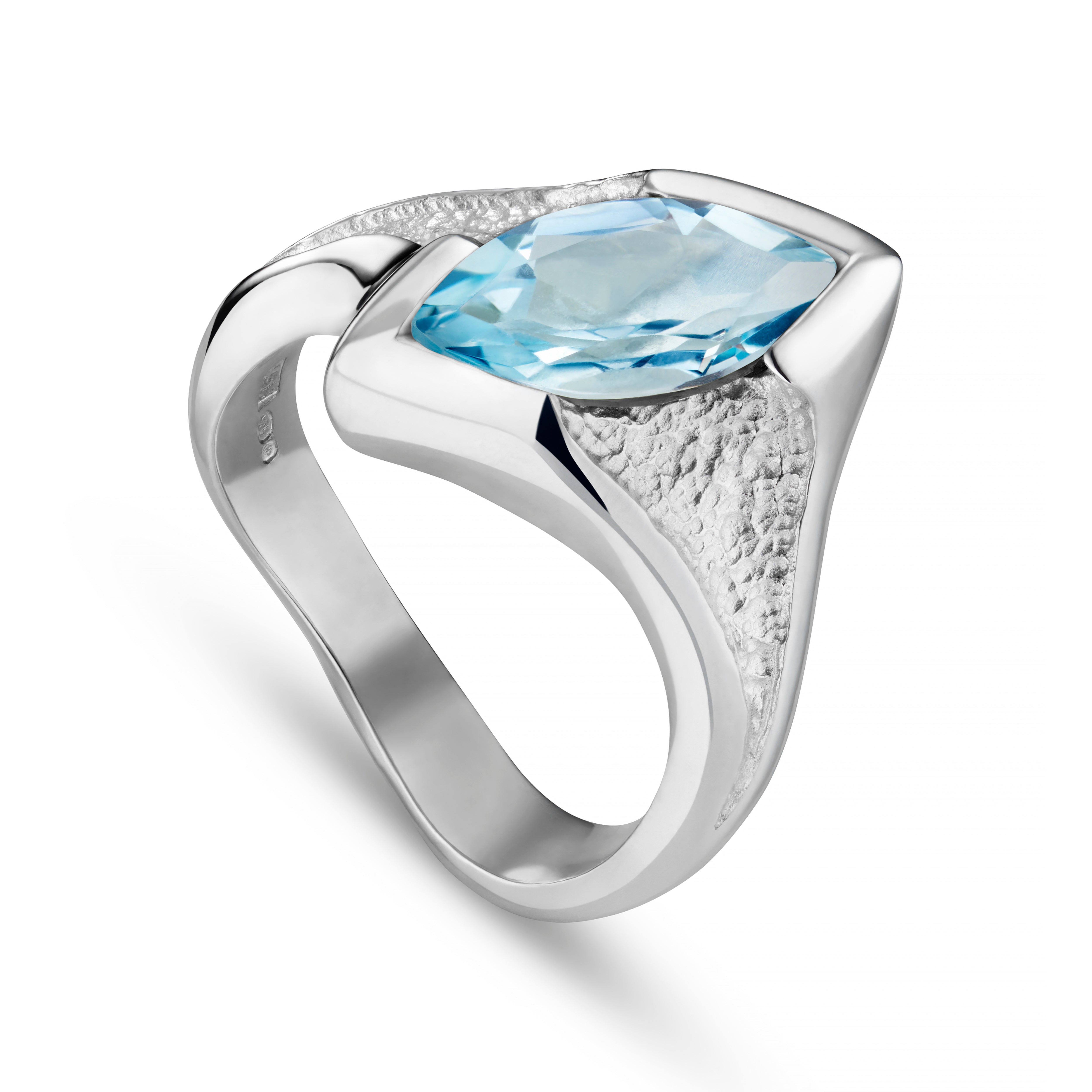 Libertine Silver Marquise Gemstone Ring