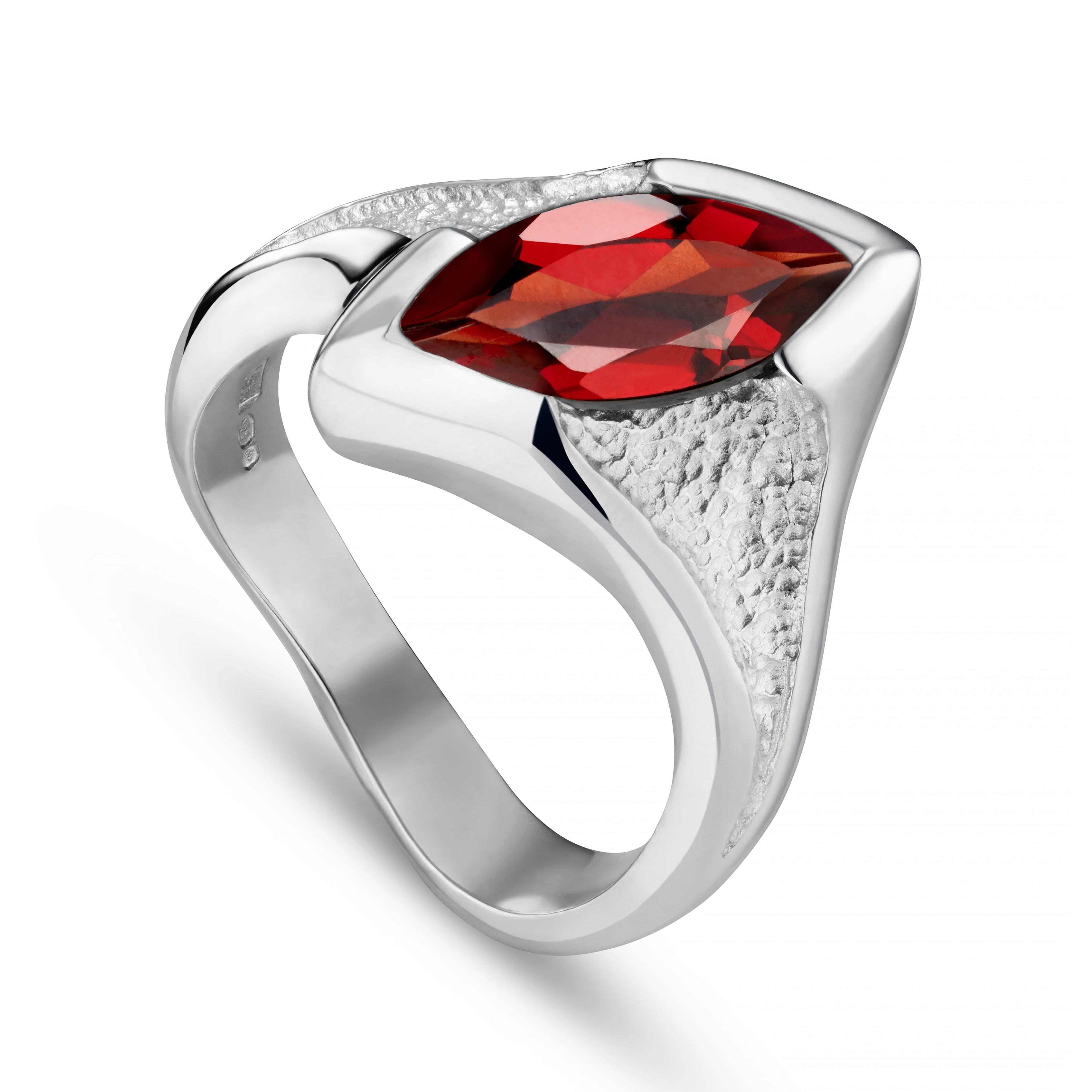 Libertine Silver Marquise Gemstone Ring