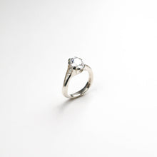 Libertine Silver Ring with Round White Cubic Zirconia