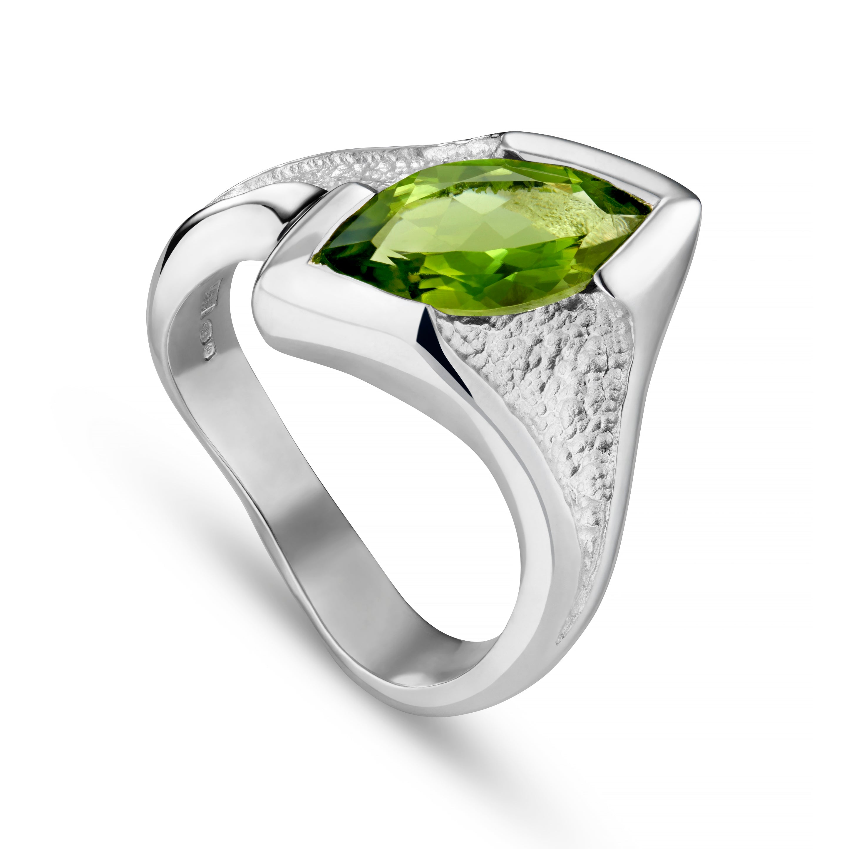 Libertine Silver Marquise Gemstone Ring