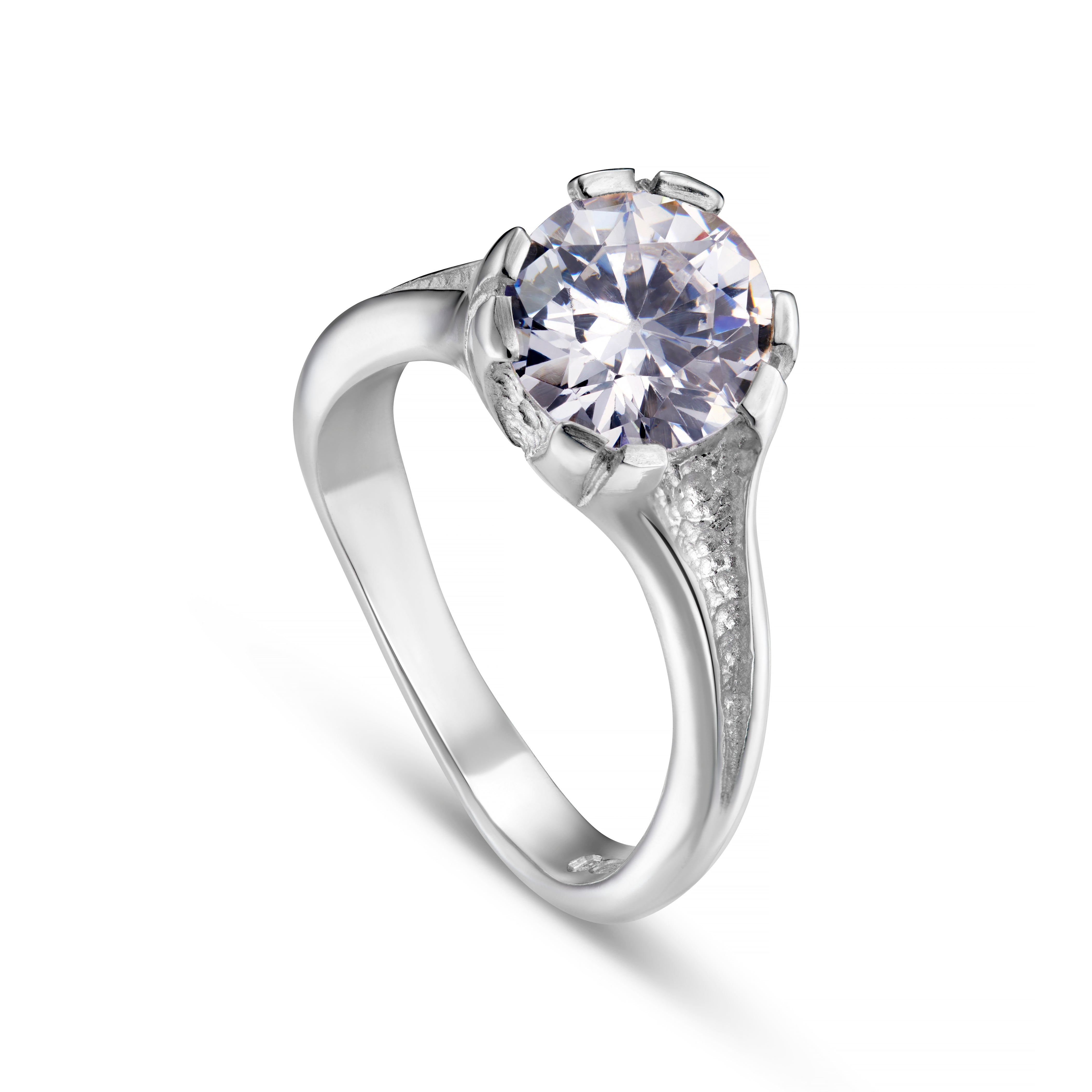 Libertine Silver Round Gemstone Ring