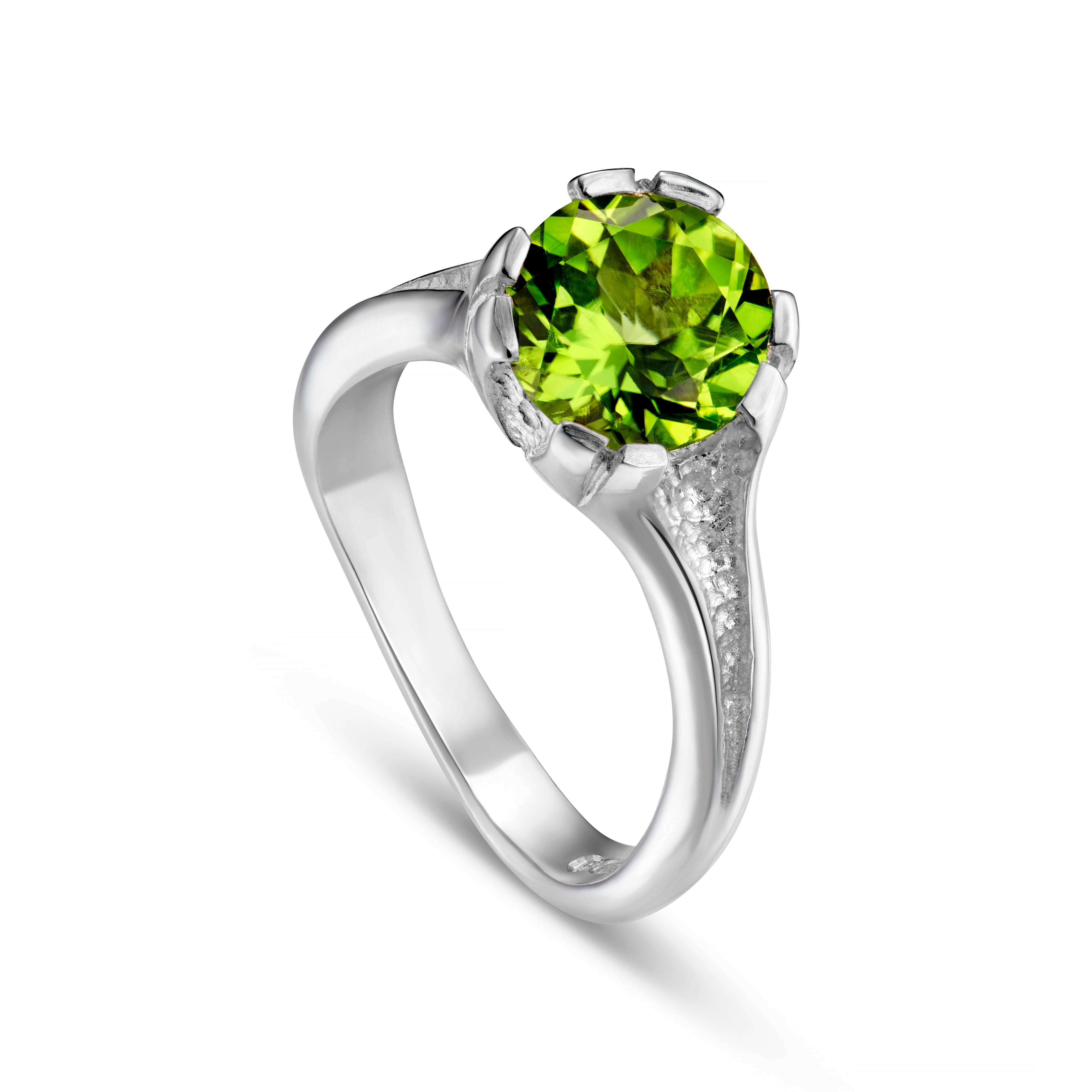 Libertine Silver Round Gemstone Ring