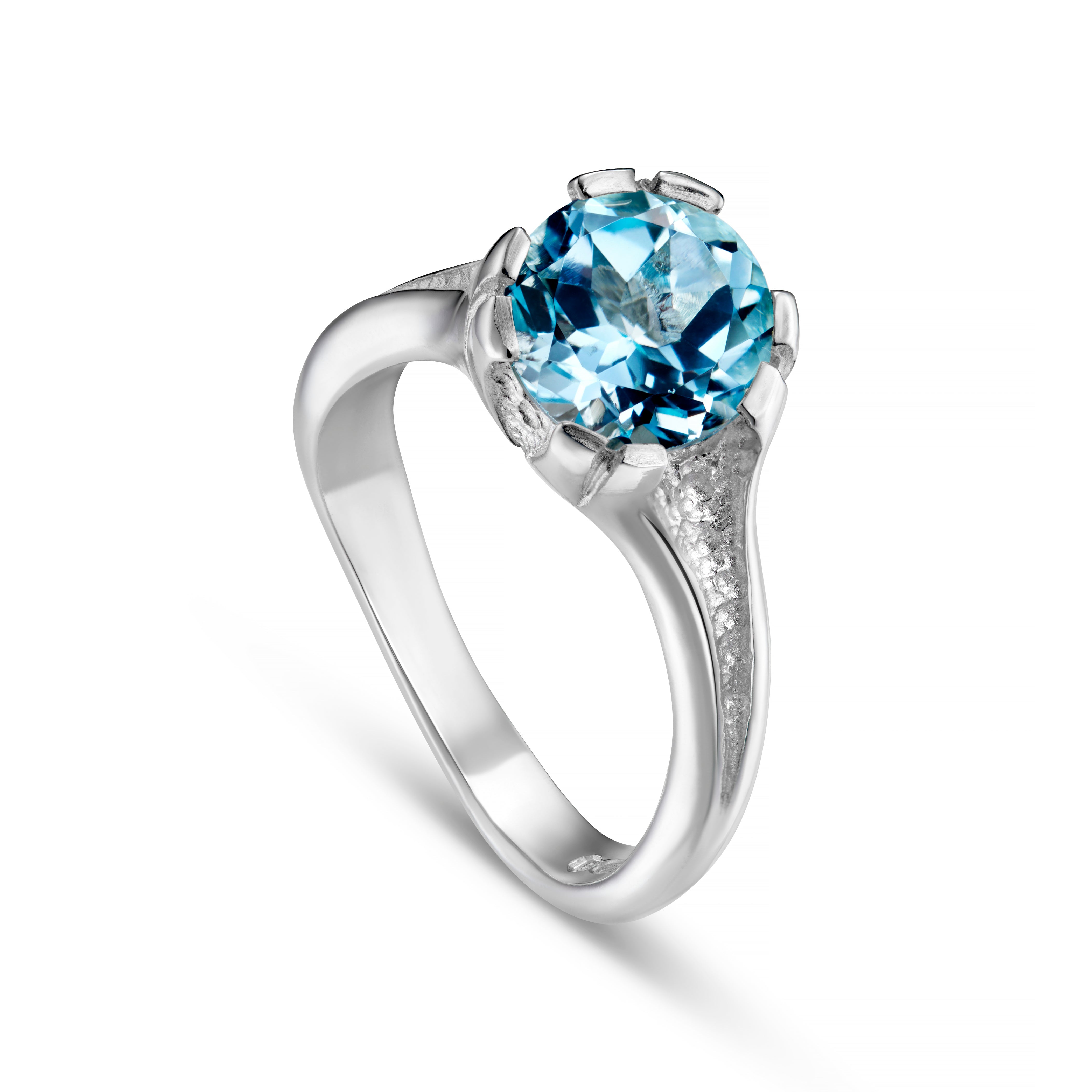 Libertine Silver Round Gemstone Ring