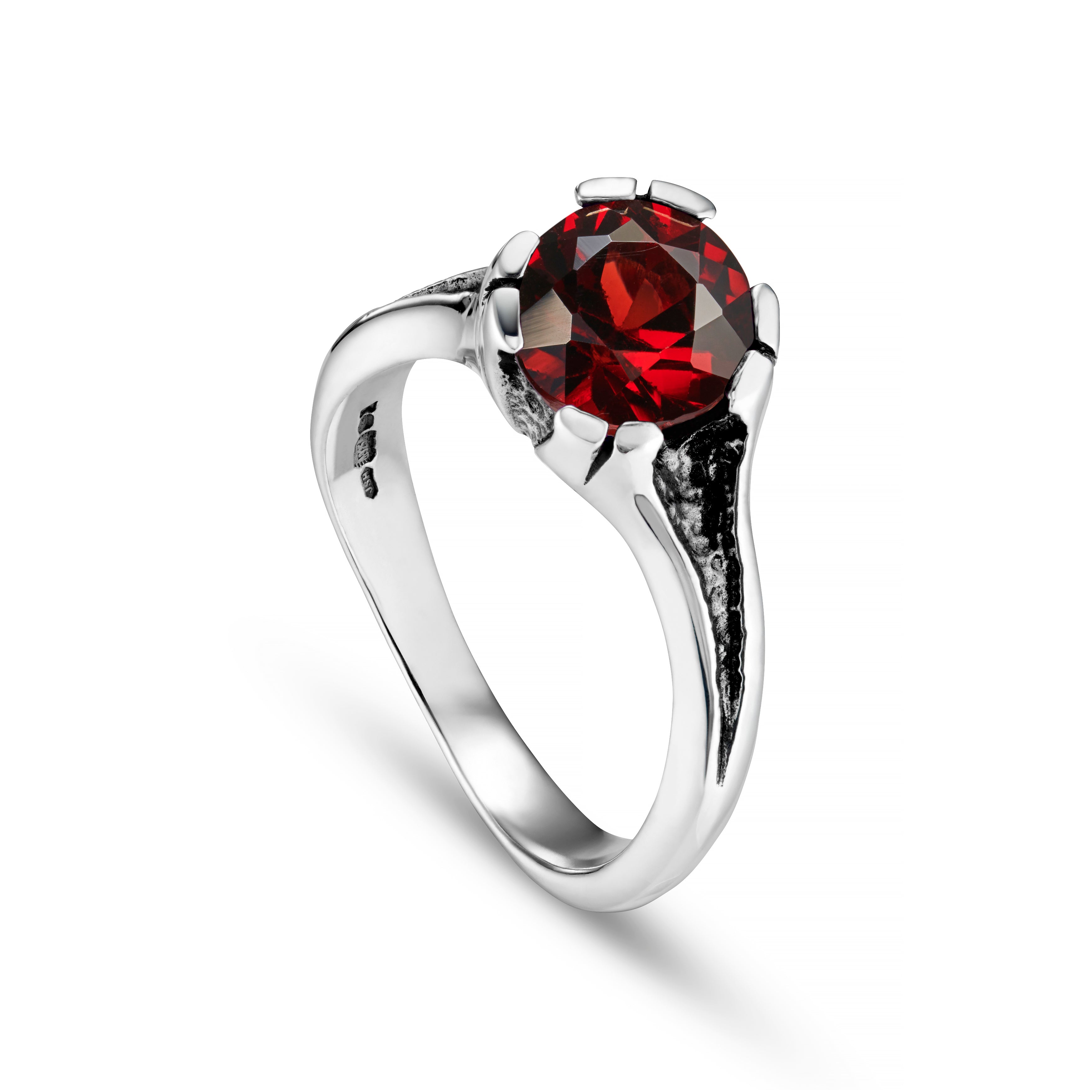 Libertine Silver Round Gemstone Ring