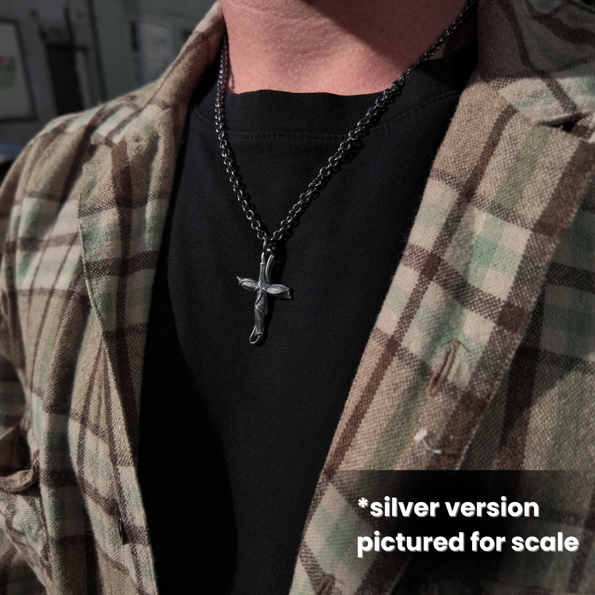 Libertine Large 9ct Gold Cross Necklace