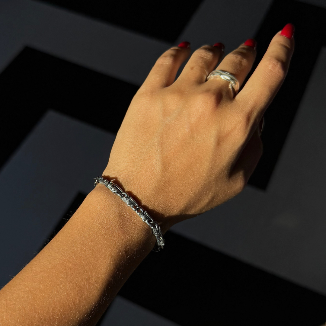 Libertine Silver Small Link Bracelet