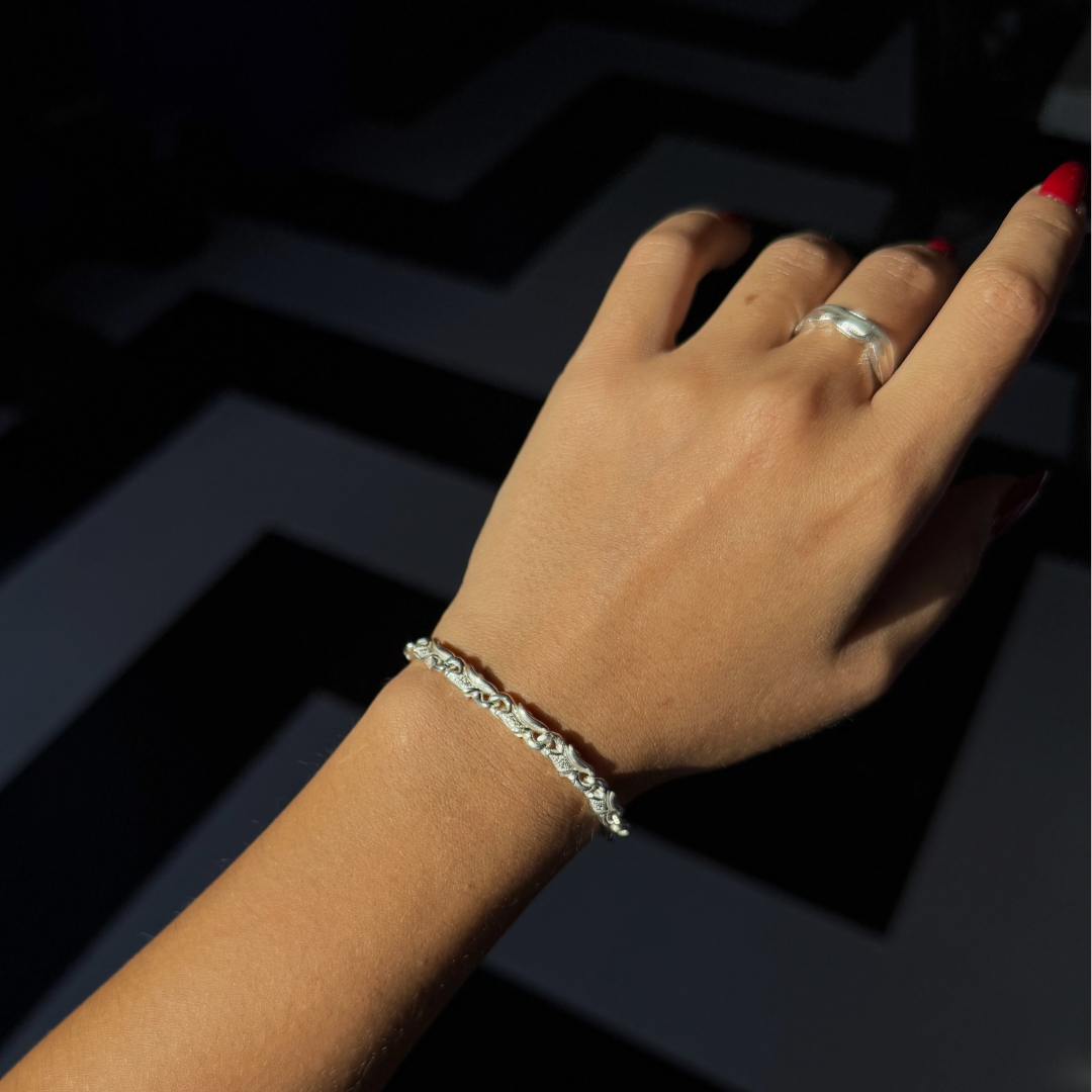 Libertine Silver Small Link Bracelet