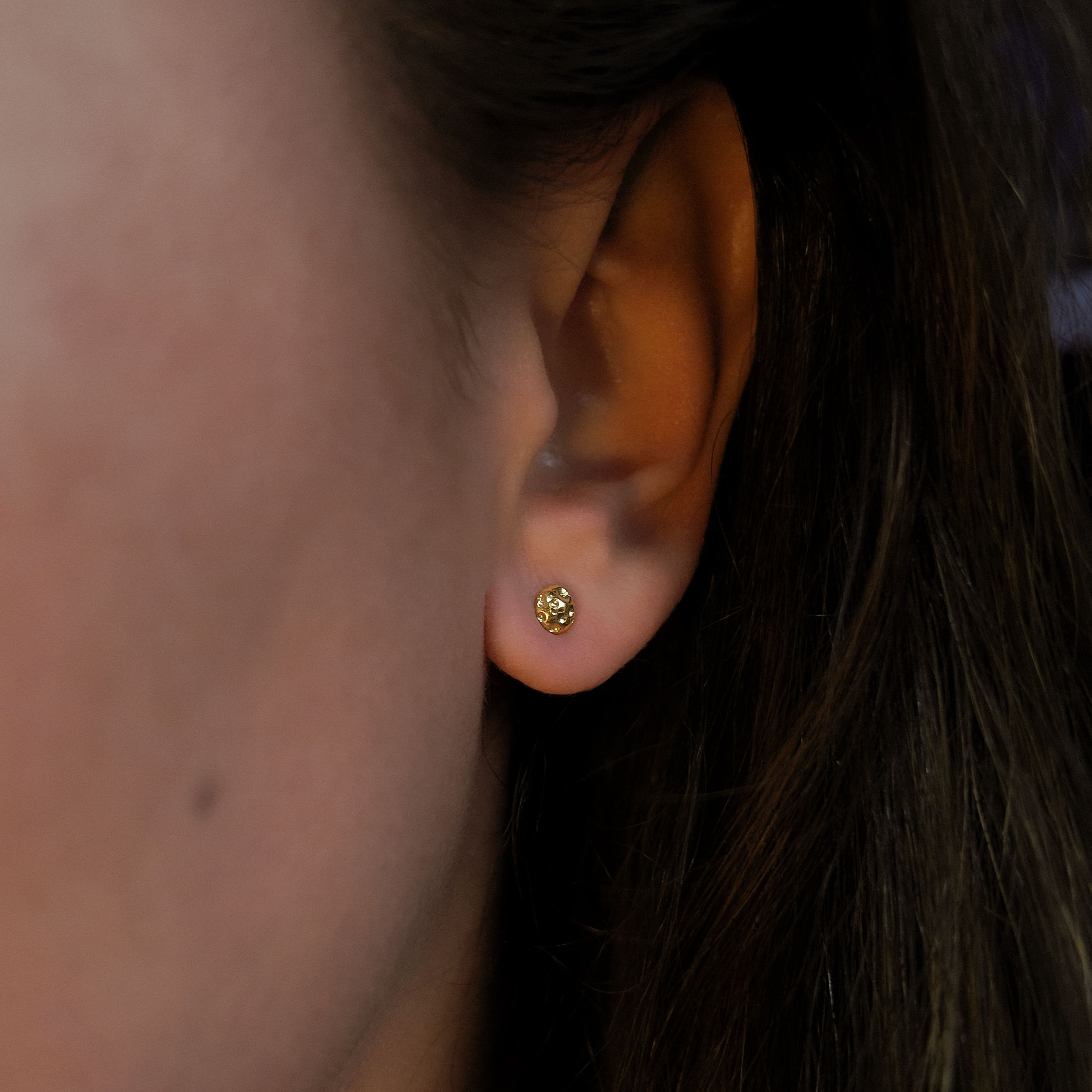 Little Things 9ct Gold Moon Studs