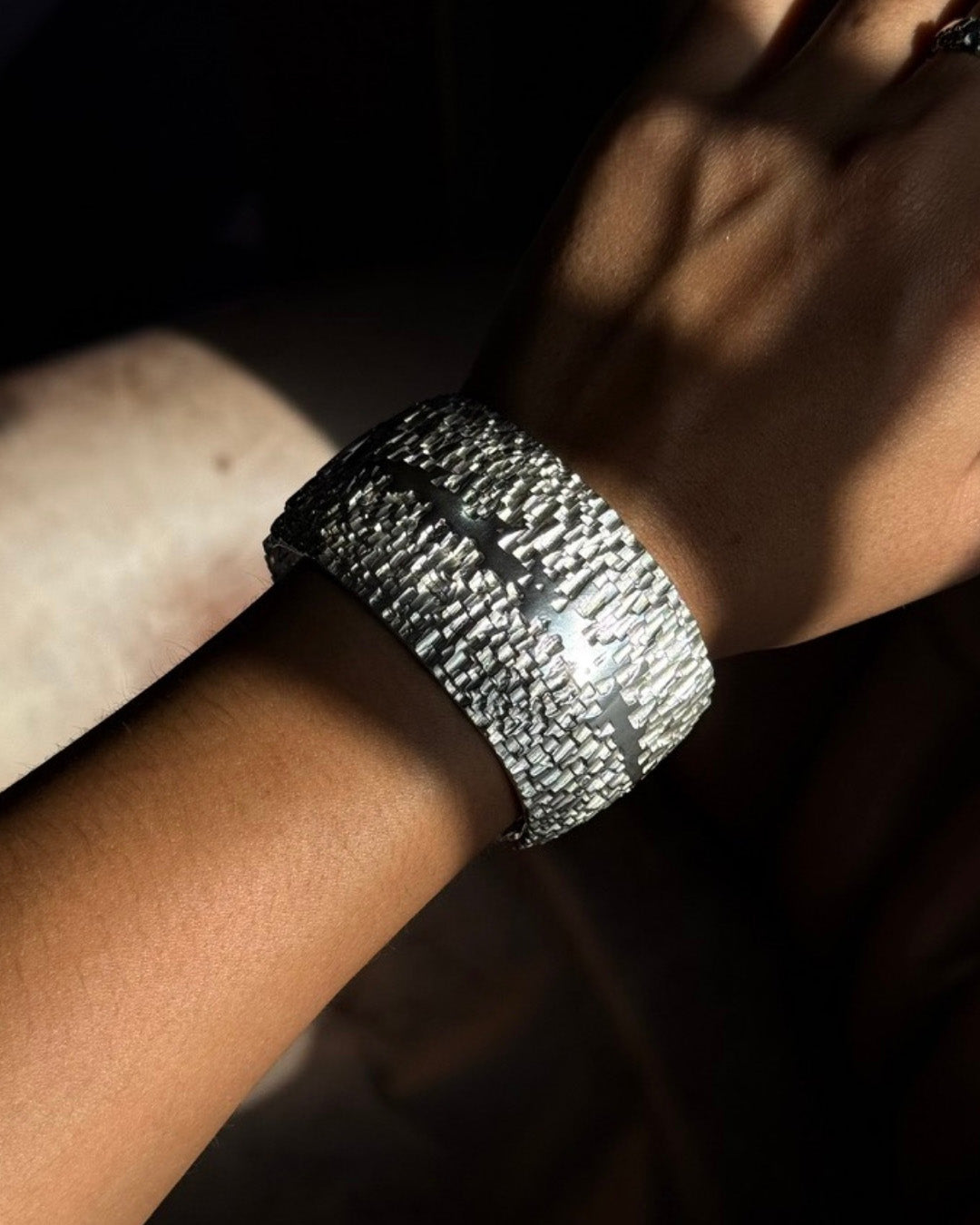 Luna Silver Wide Cuff