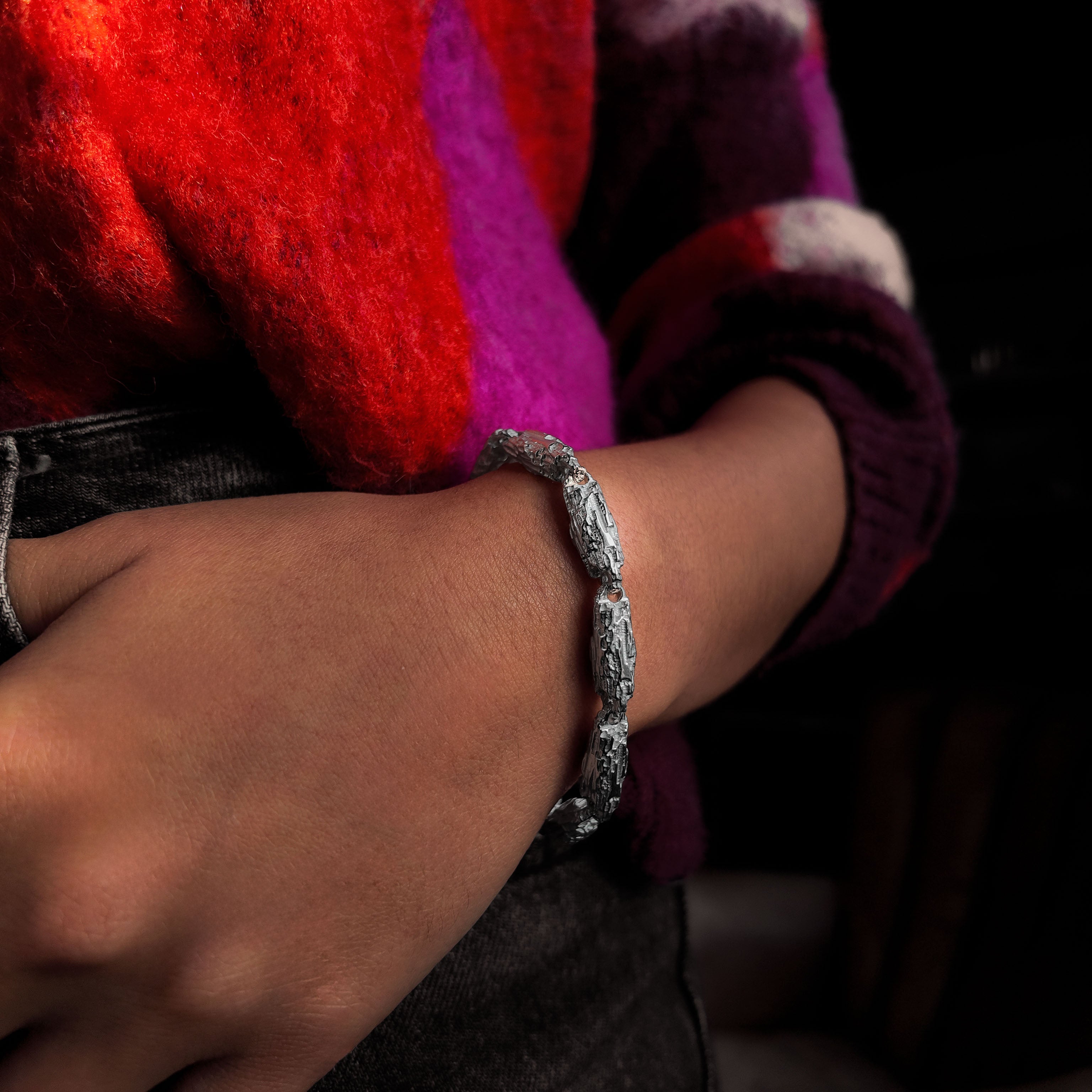 Luna Silver Heavy Link Bracelet