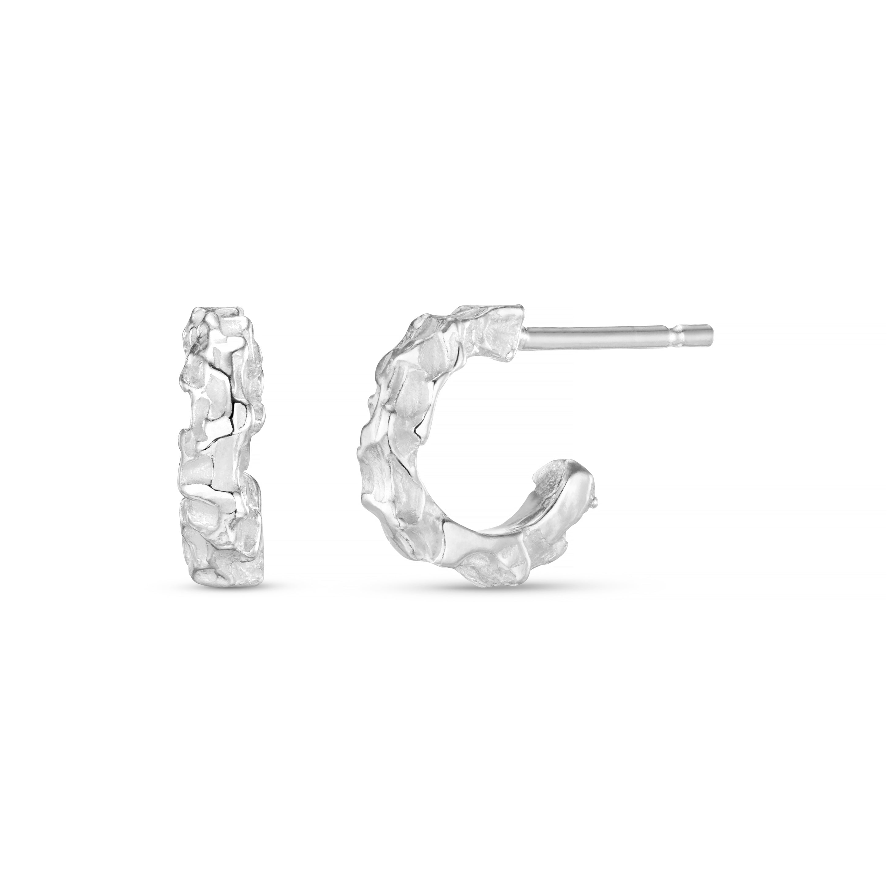 Luna Silver Small Hoops