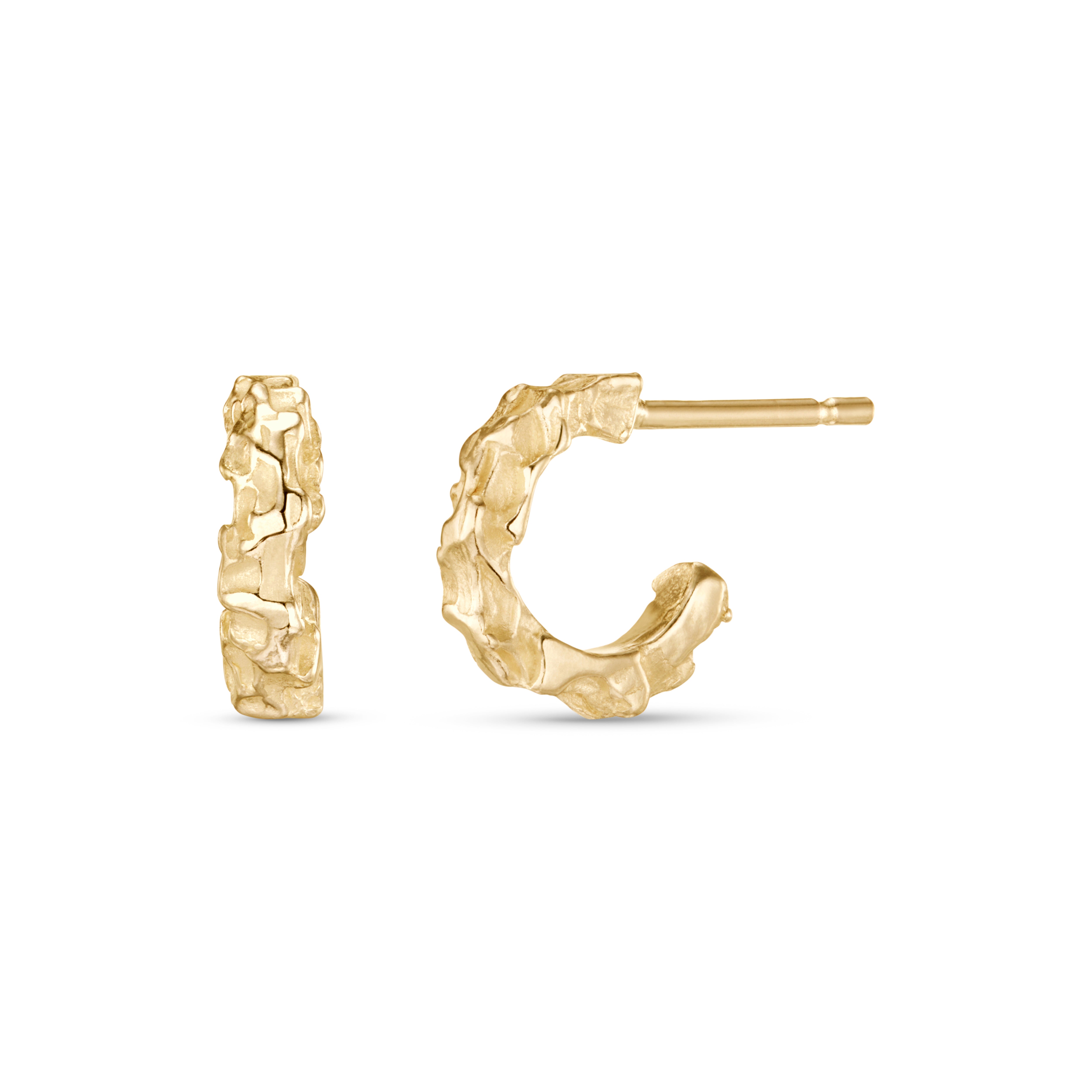 Luna 9ct Yellow Gold Small Hoops