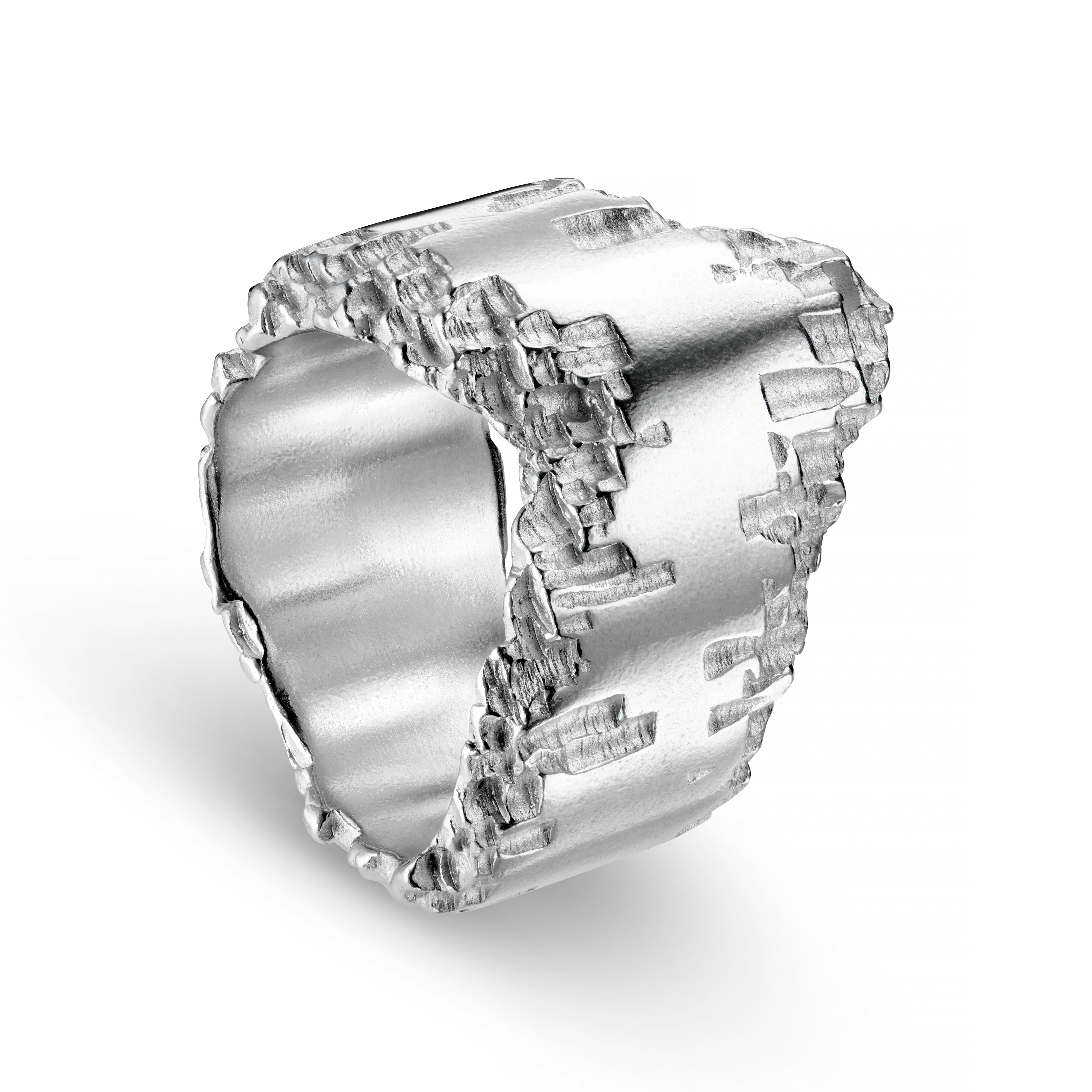 Luna Silver 14mm Wishbone Ring