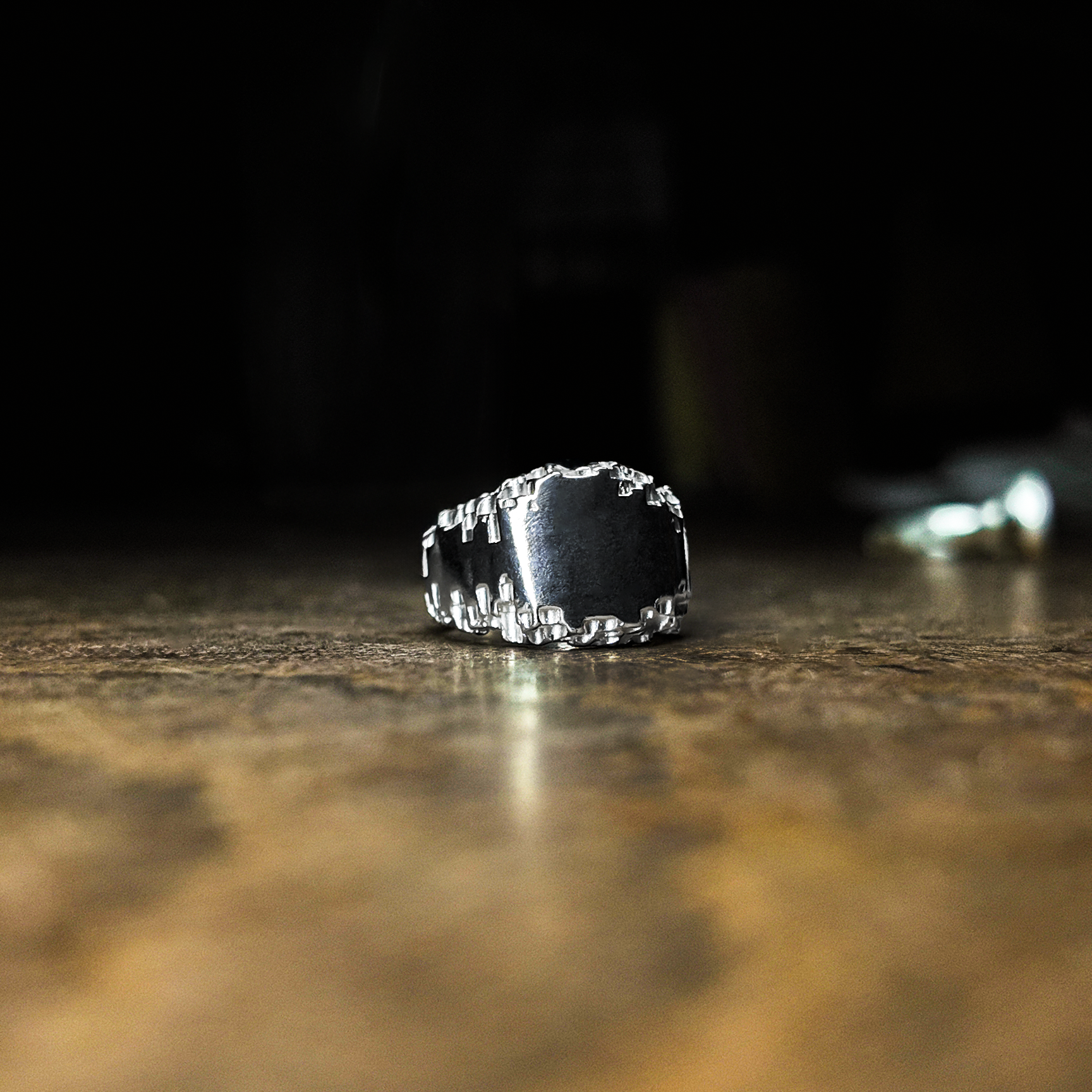 Luna Silver Signet Ring