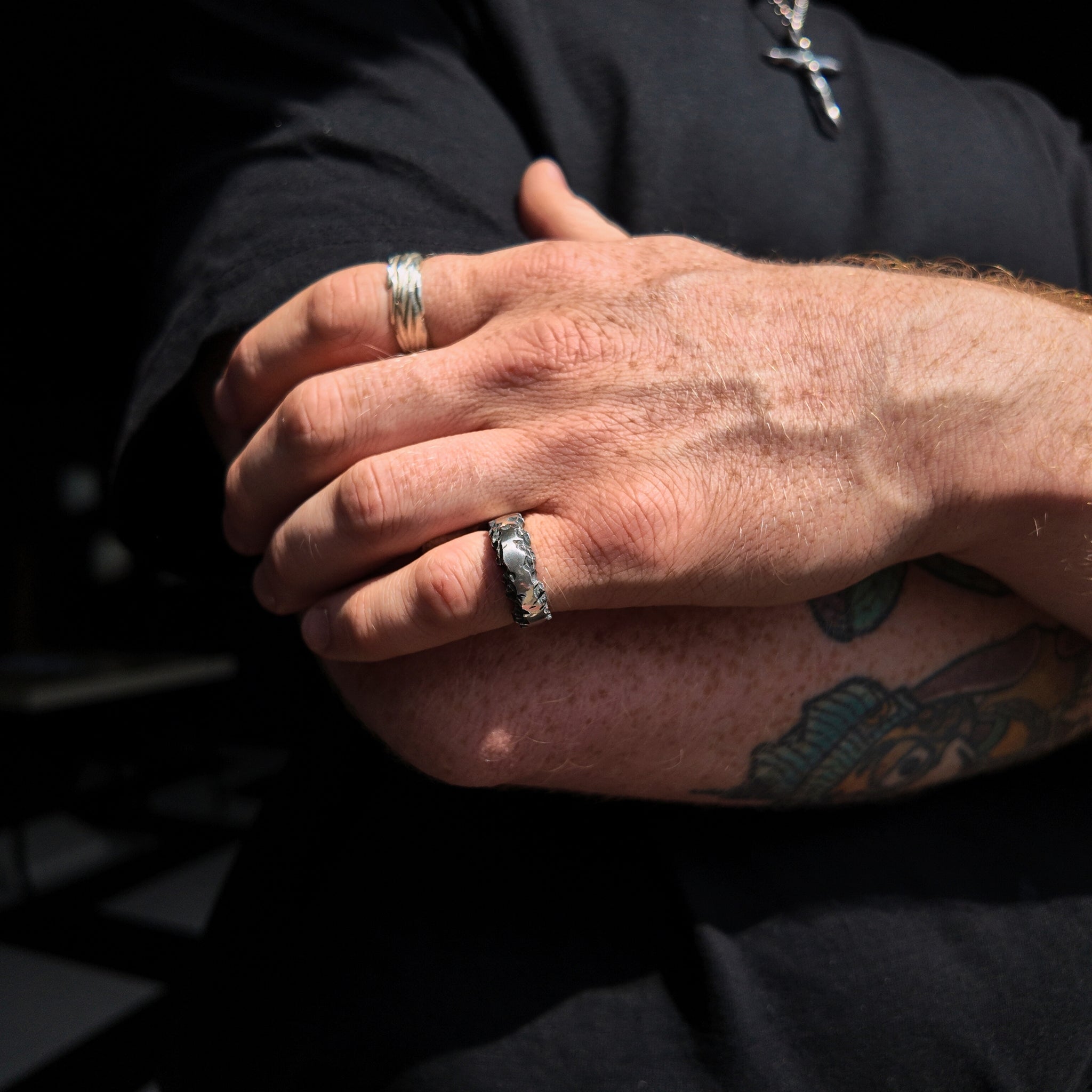 Luna Silver Tapered Ring