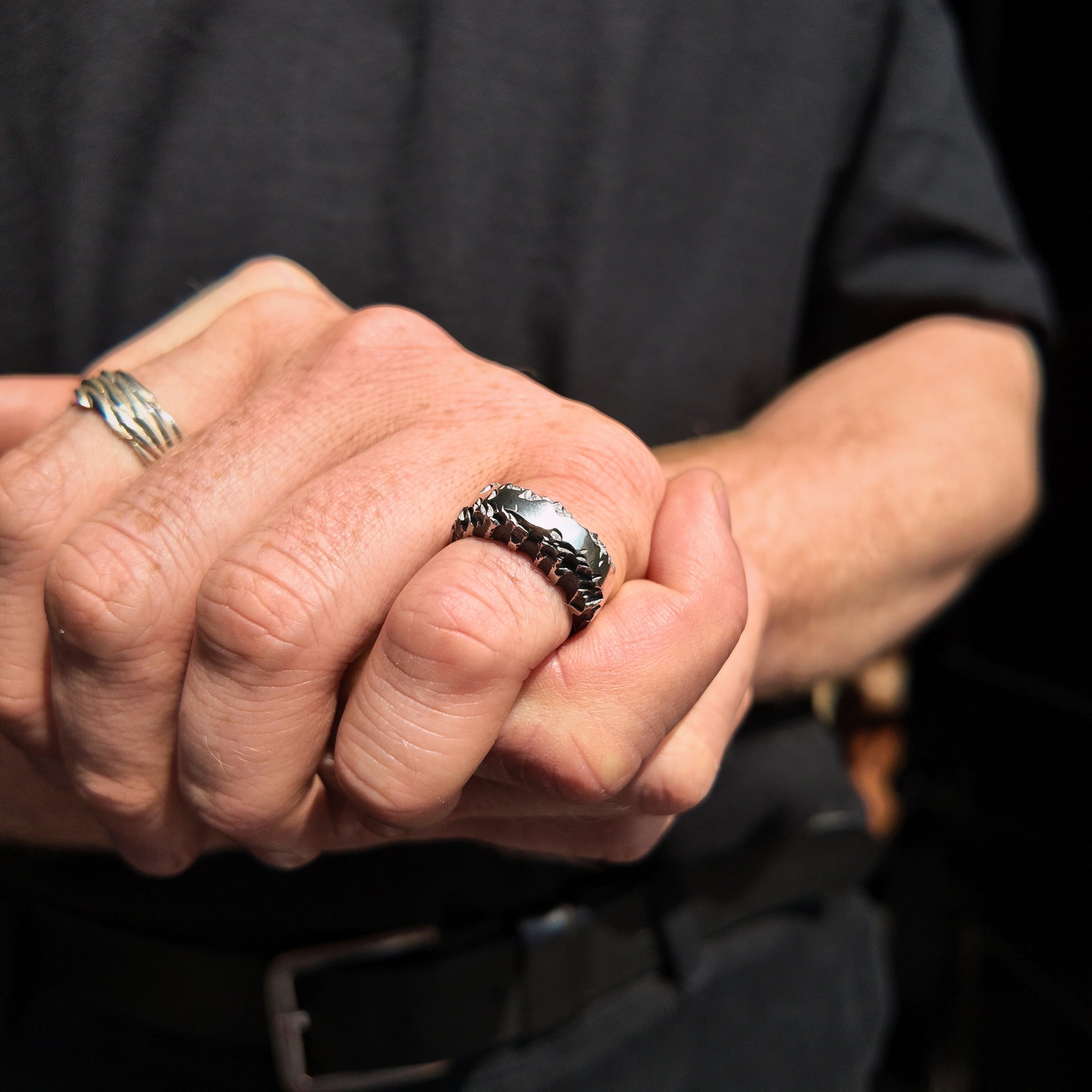 Luna Silver Tapered Ring