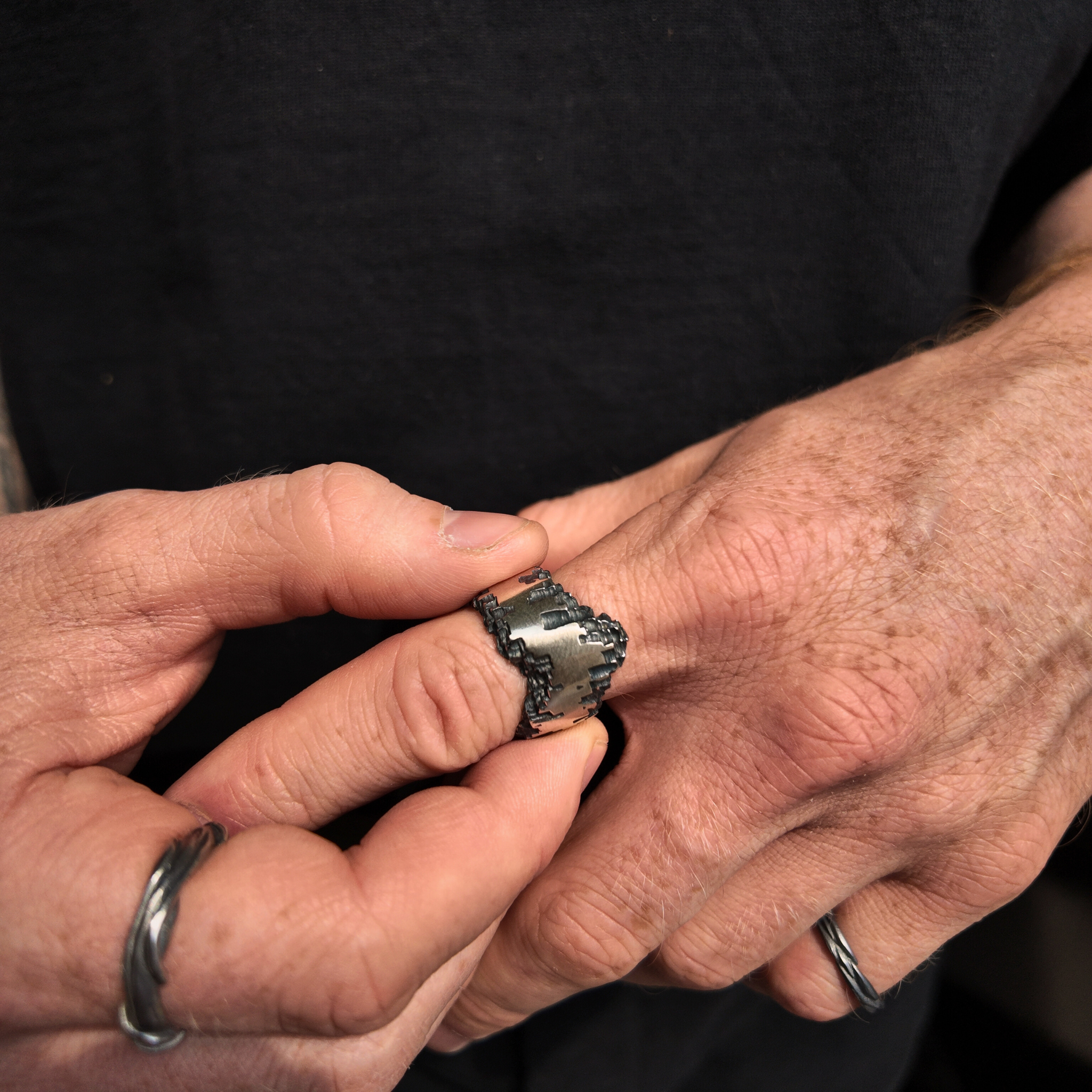 Luna Silver 14mm Wishbone Ring