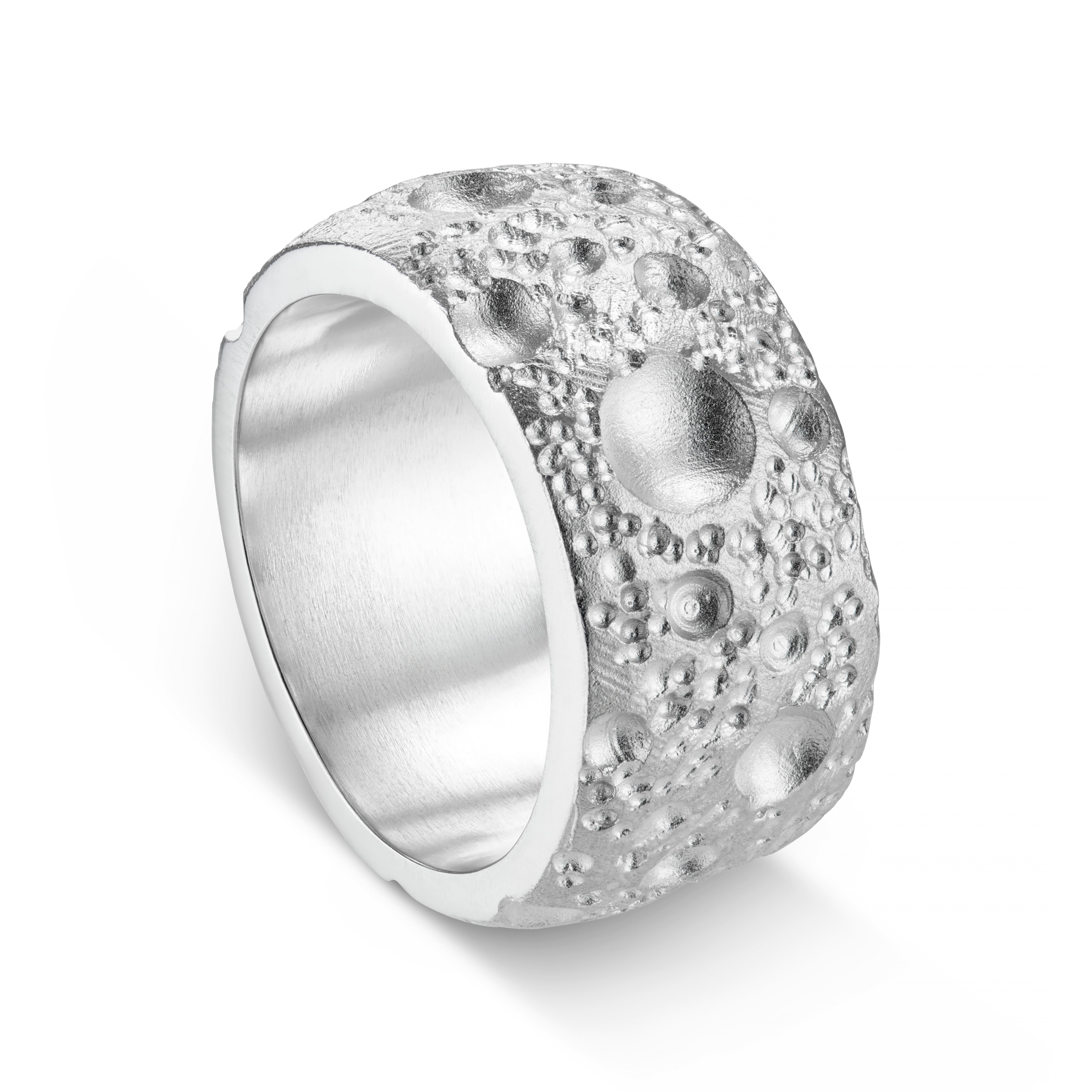 Moon Silver 12mm Ring
