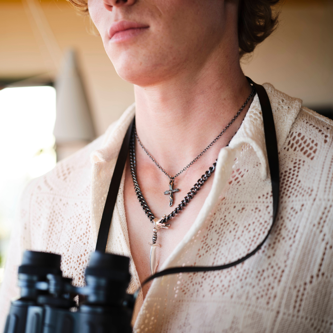 Libertine Small Silver Cross Necklace