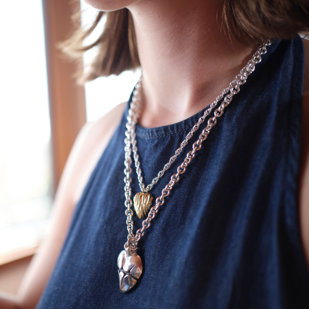Forest Silver Heart Necklace