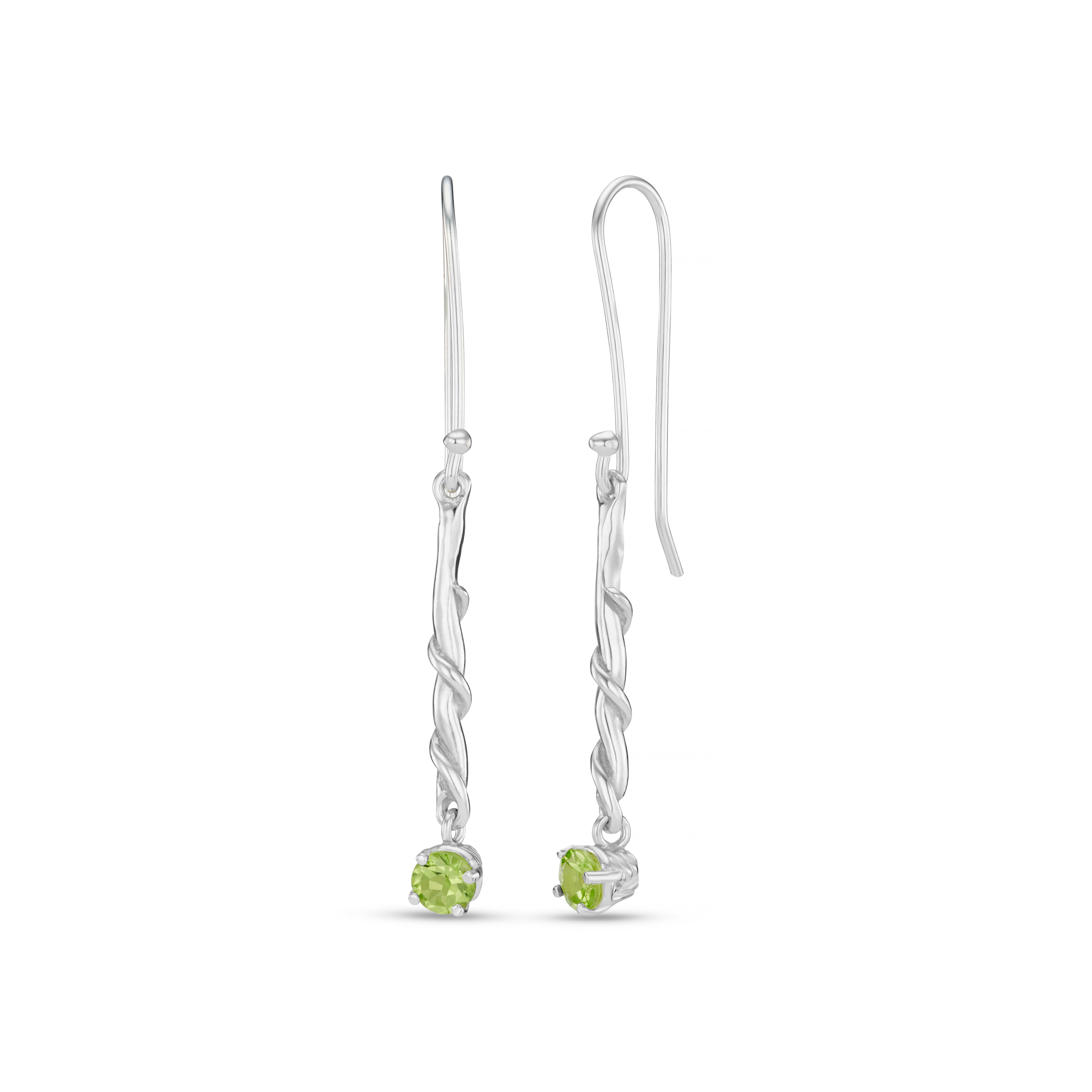 Entwine Silver Gemstone Drops