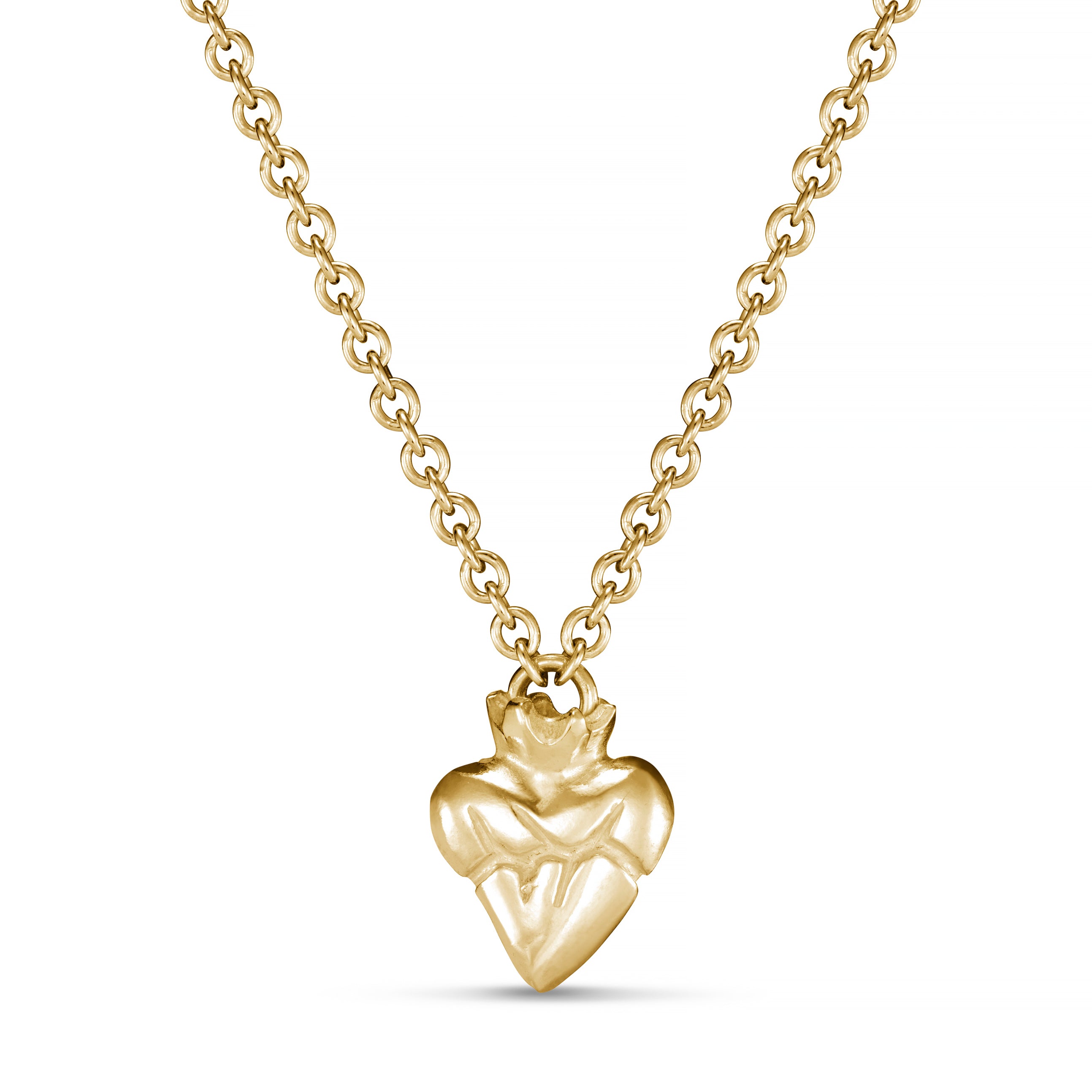 Small 9ct Gold Sacred Heart Necklace