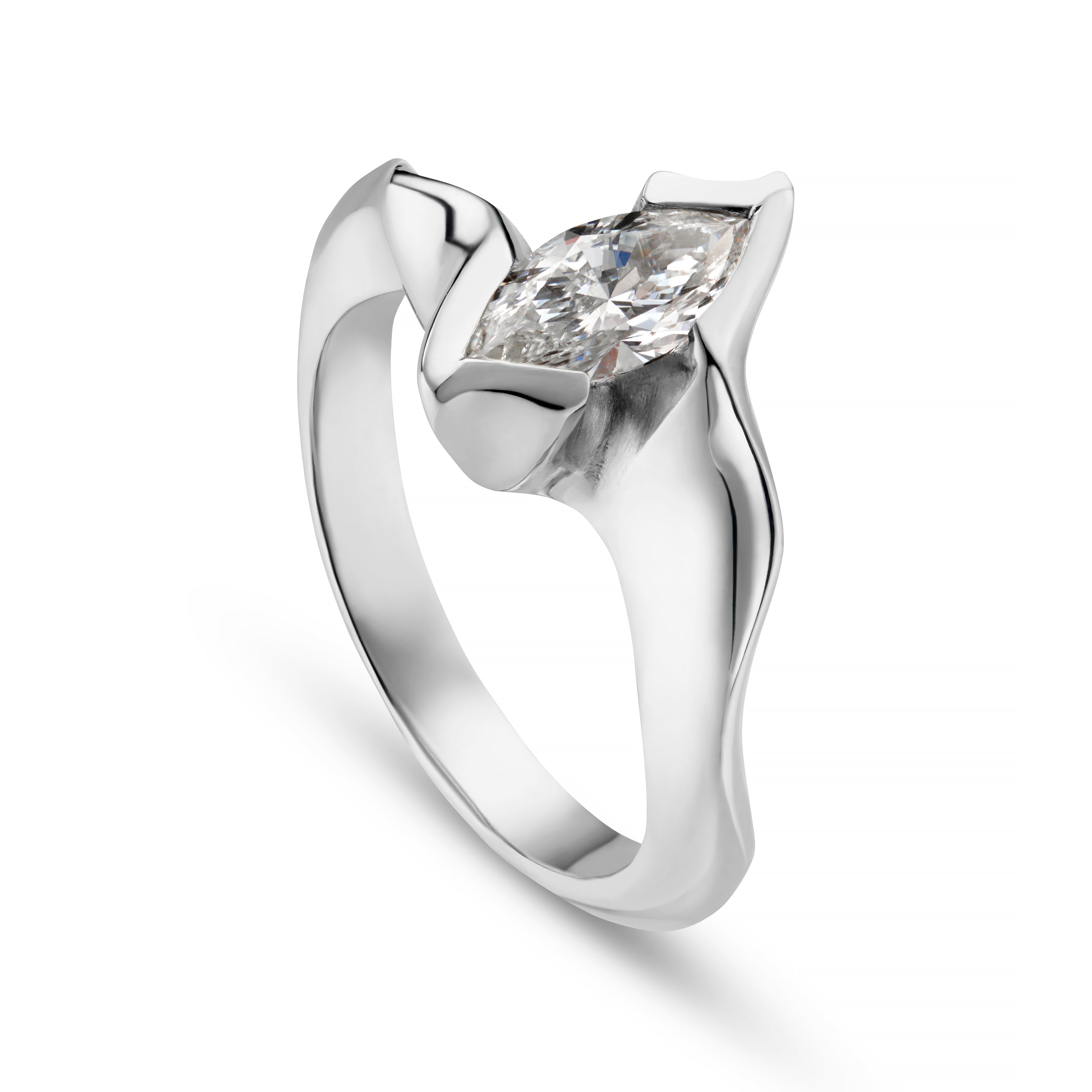 Electra Silver Marquise Gemstone Ring