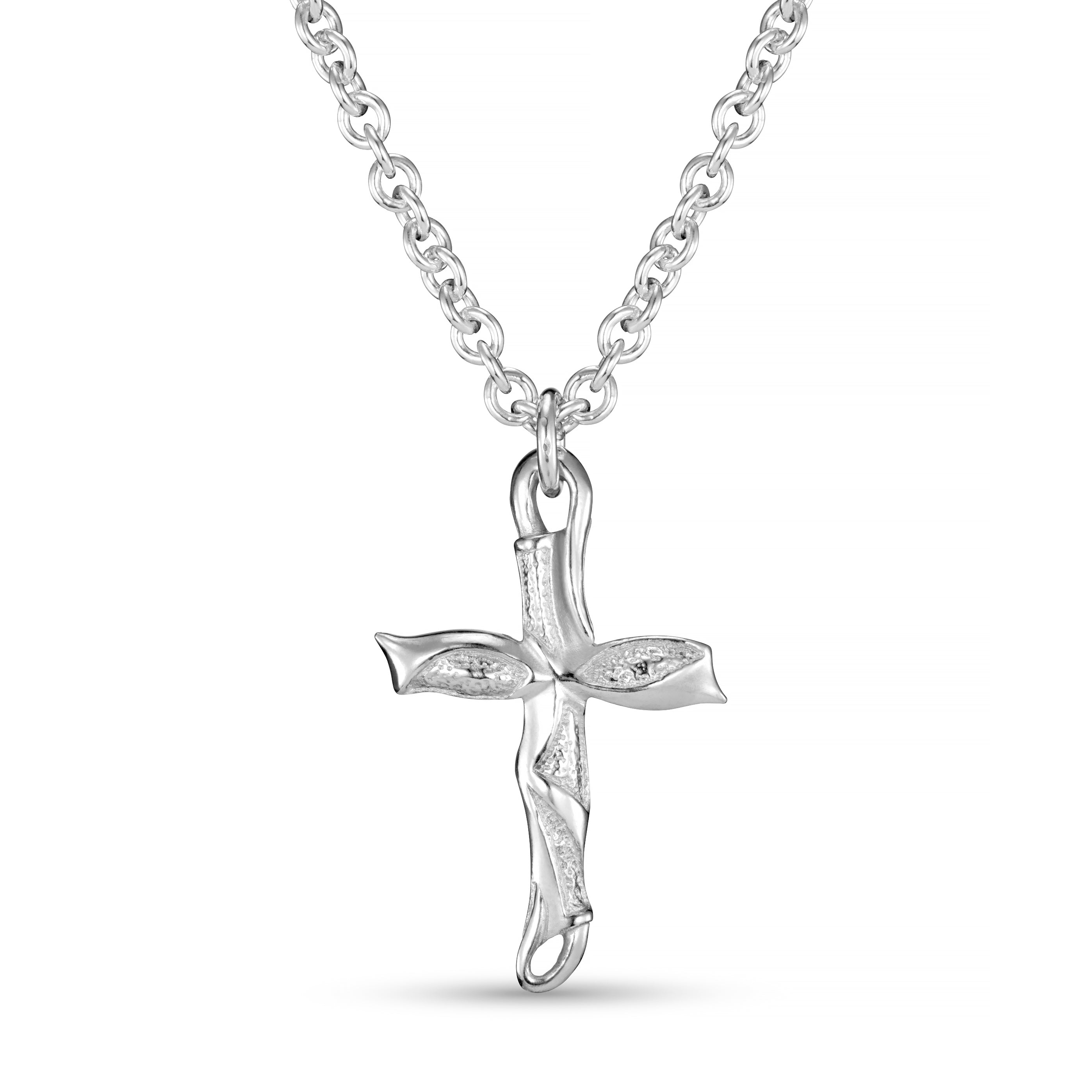 Libertine Large Silver Cross Necklace