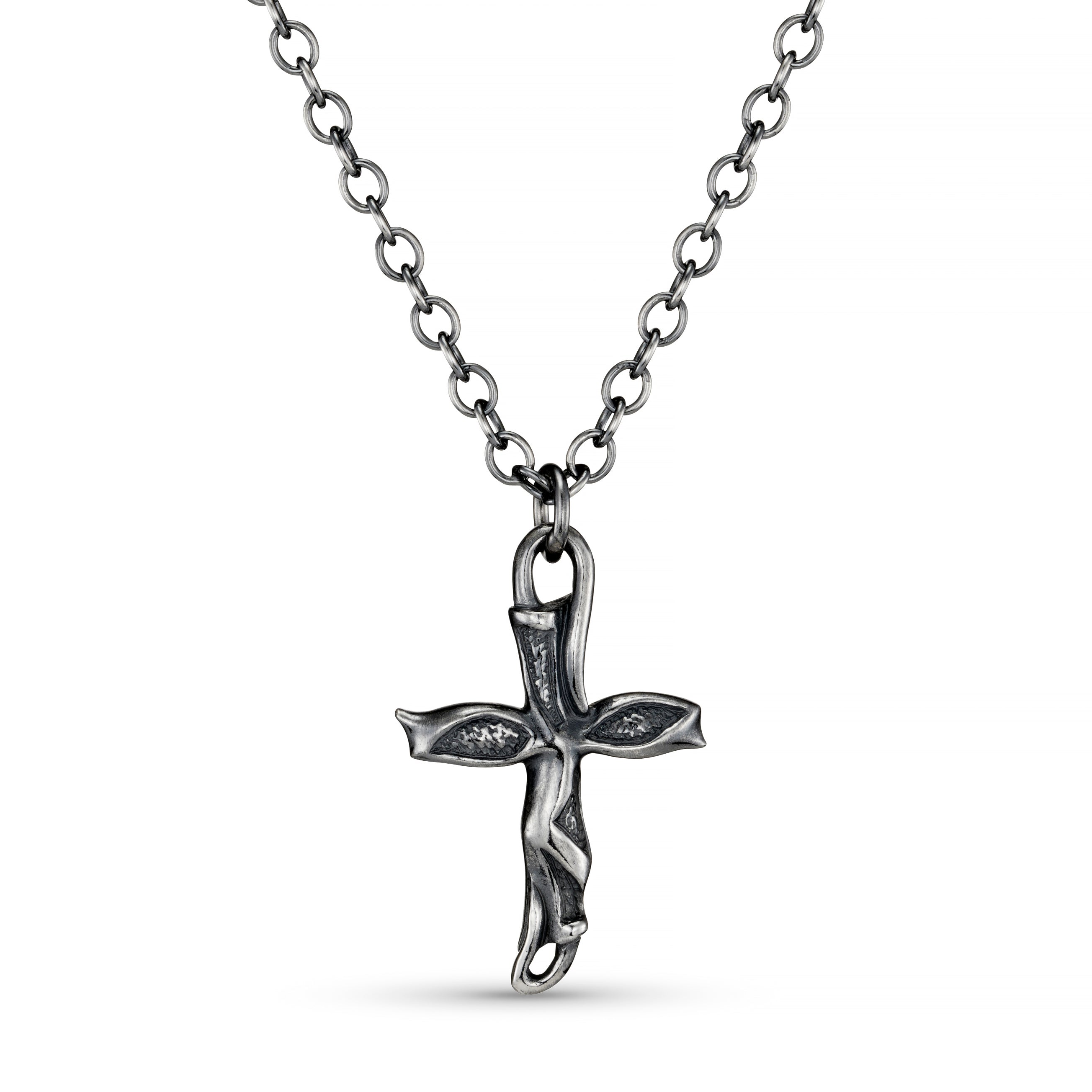 Libertine Small Silver Cross Necklace