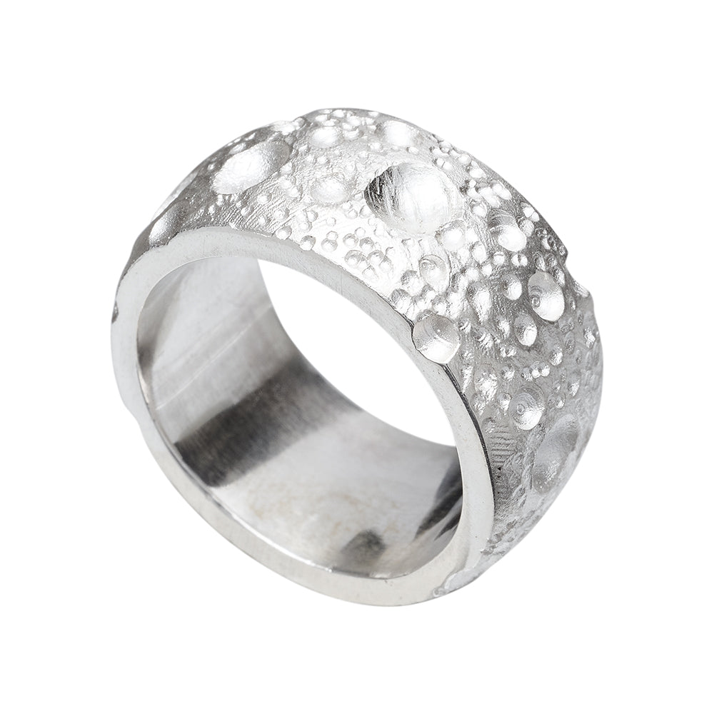 Moon Silver 12mm Ring